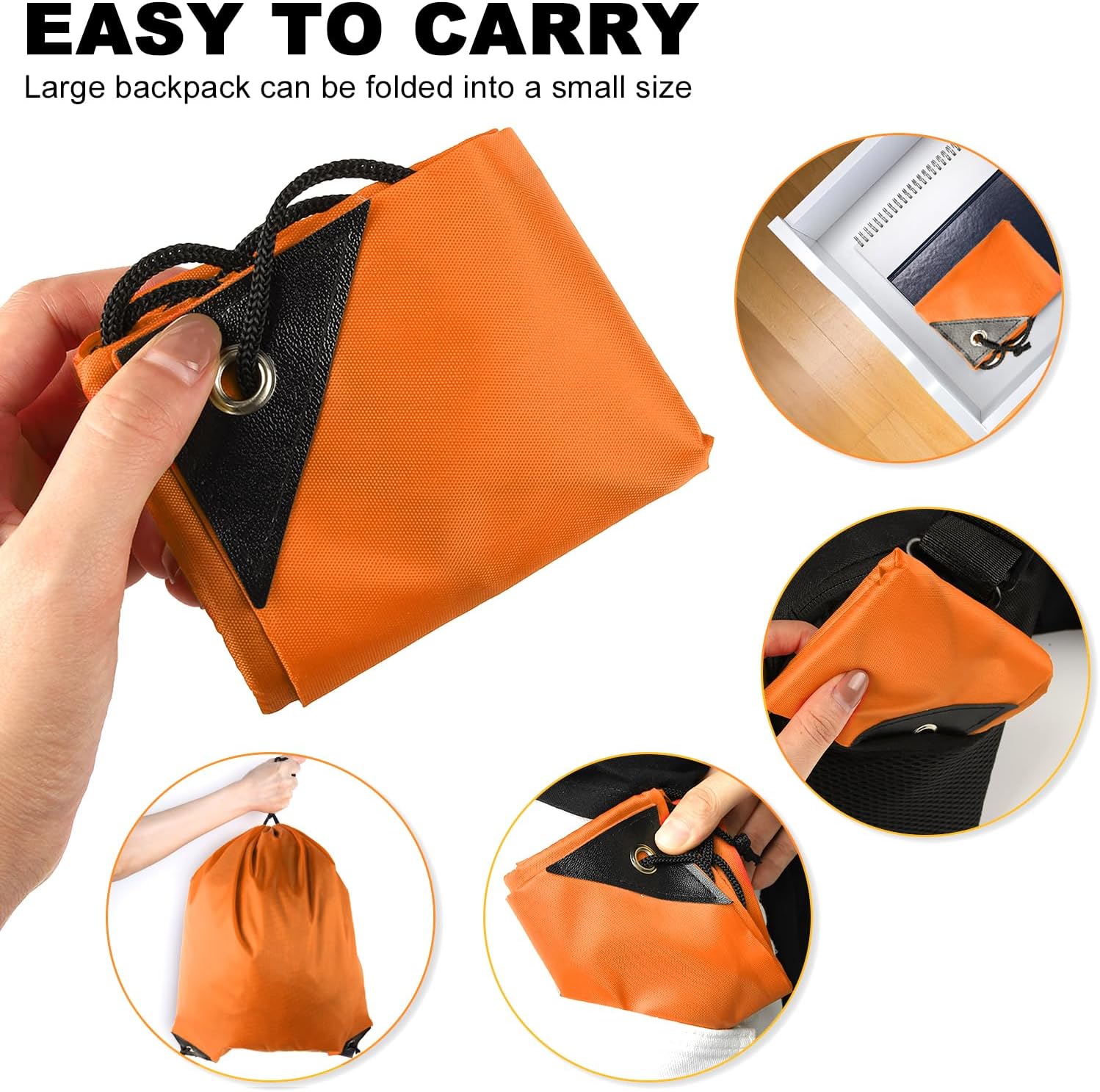 GoodtoU Nylon Backpacks - Drawstring Bags for Sport, Traveling, Team (16 Colors, 128Pcs) - Image 7