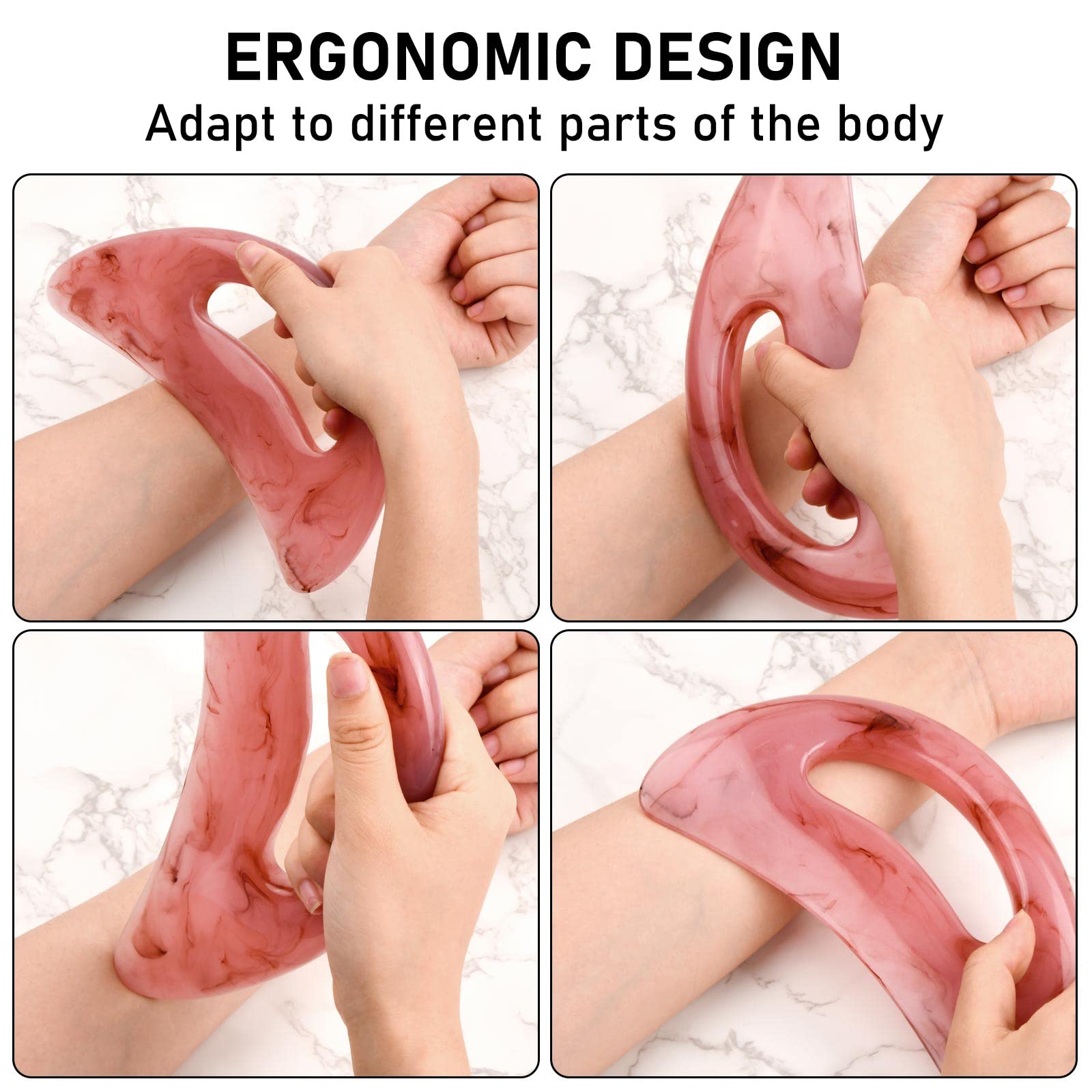 Nivofu Gua Sha duże urządzenie do masażu całego ciała, guasha cellulitu, skrobak Gua Sha, drenaż limfatyczny, urządzenie do masażu pleców, szyi, twarzy, nóg, rozluźnienia mięśni i łagodzenia bólu