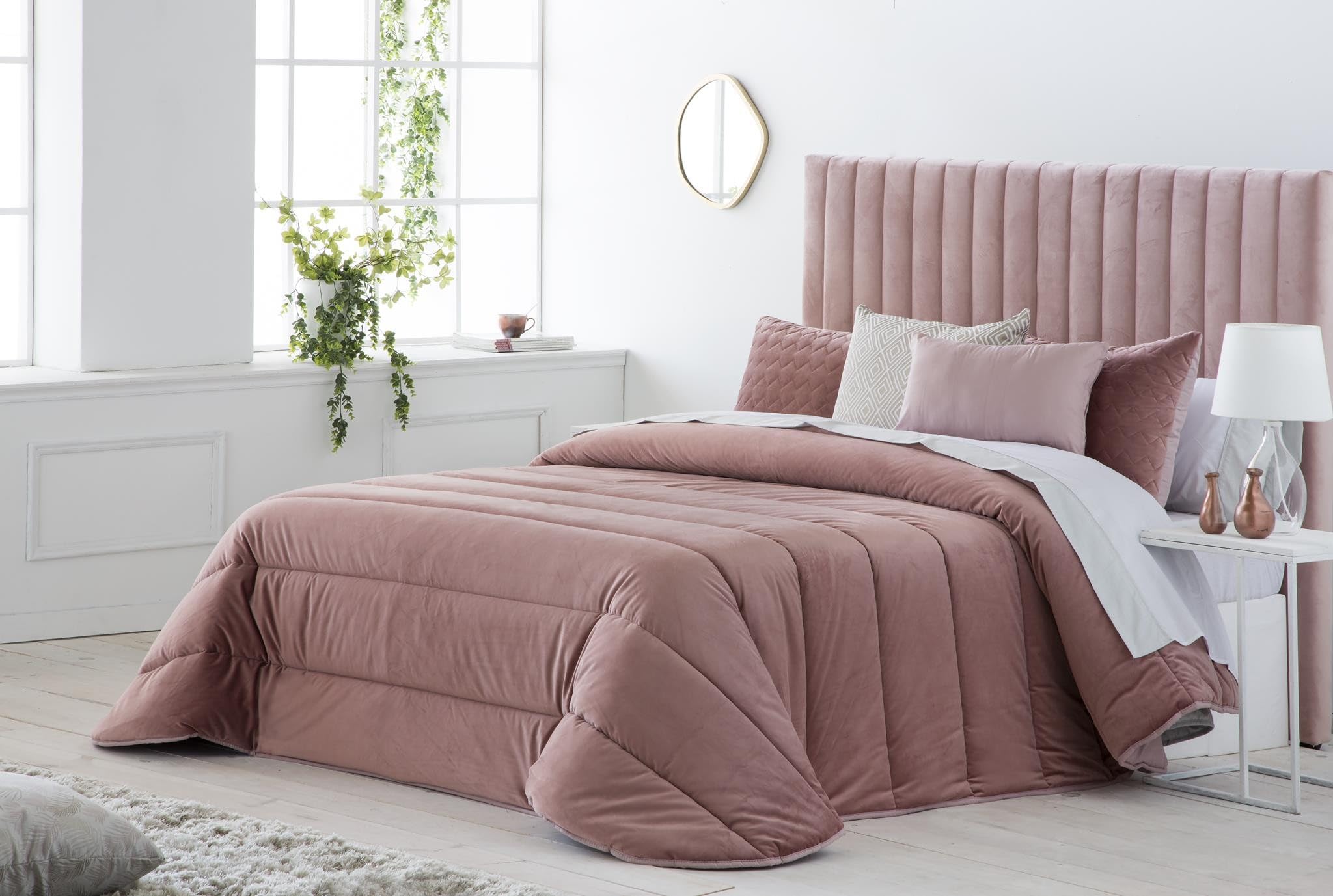 JVR | Edredón Nórdico Tamaño 160 Ligero y Cálido para Invierno – Edredón Aislante Color Rosa para un Descanso Cómodo y Reparador
