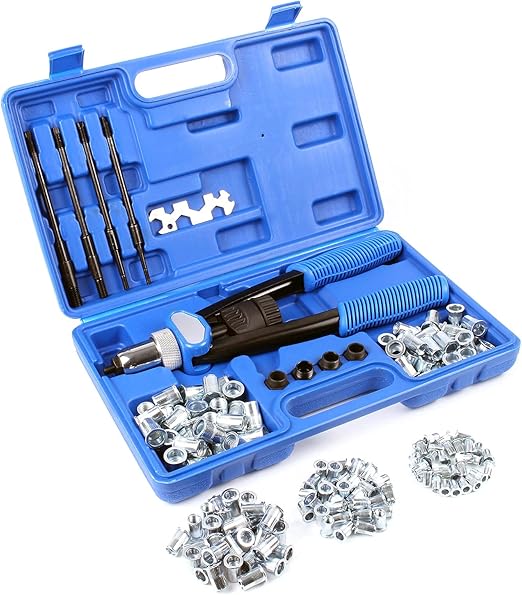 XPOtool Set of 5 Chucks 150 Crimp Nuts M5/M6/M8/M10/M12 30 Pieces Each