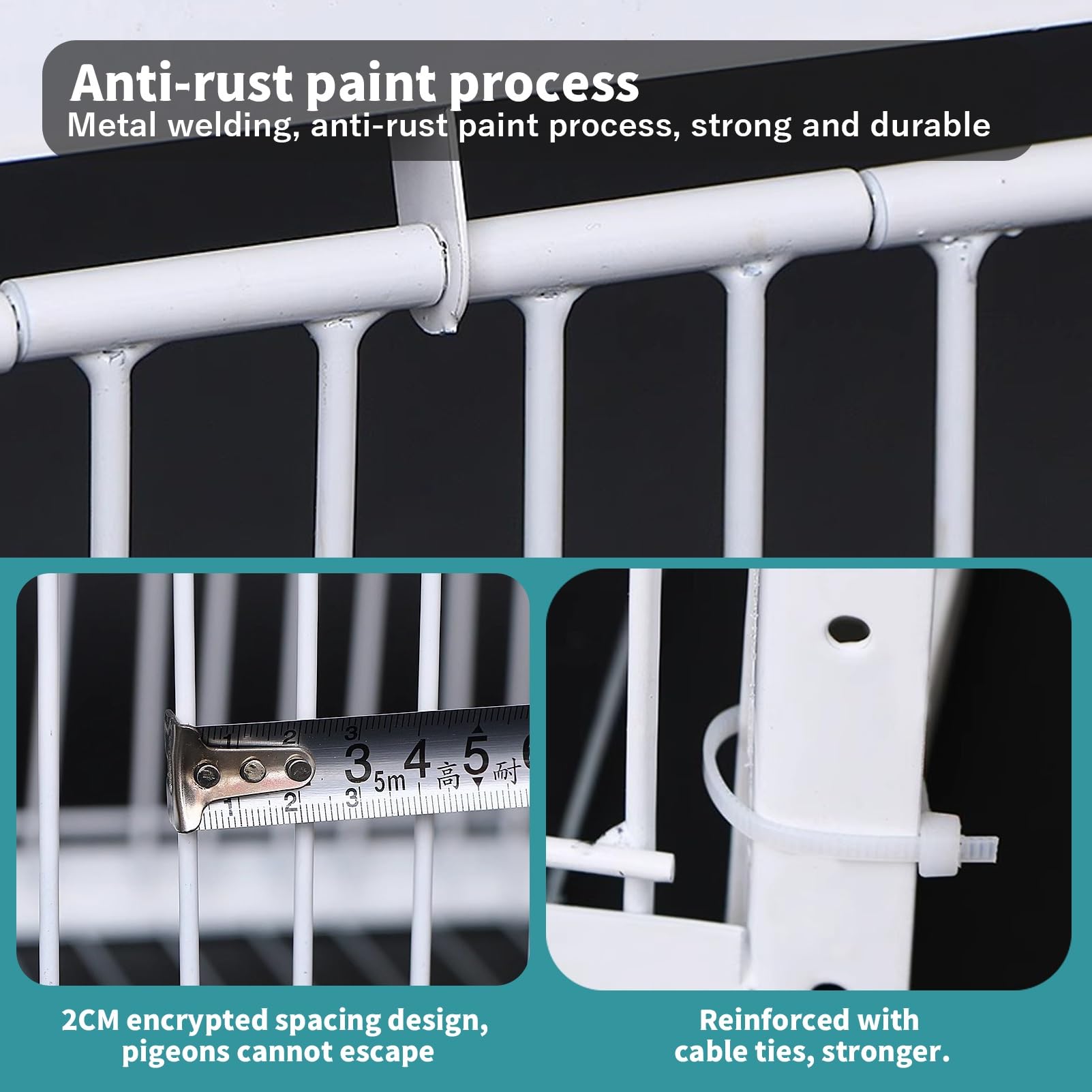 Jaula trampa para pollos y pájaros, jaula humana para animales vivos con puerta de entrada unidireccional, trampa para palomas con control de metal con diseño a prueba de escape, fácil montaje ( Size