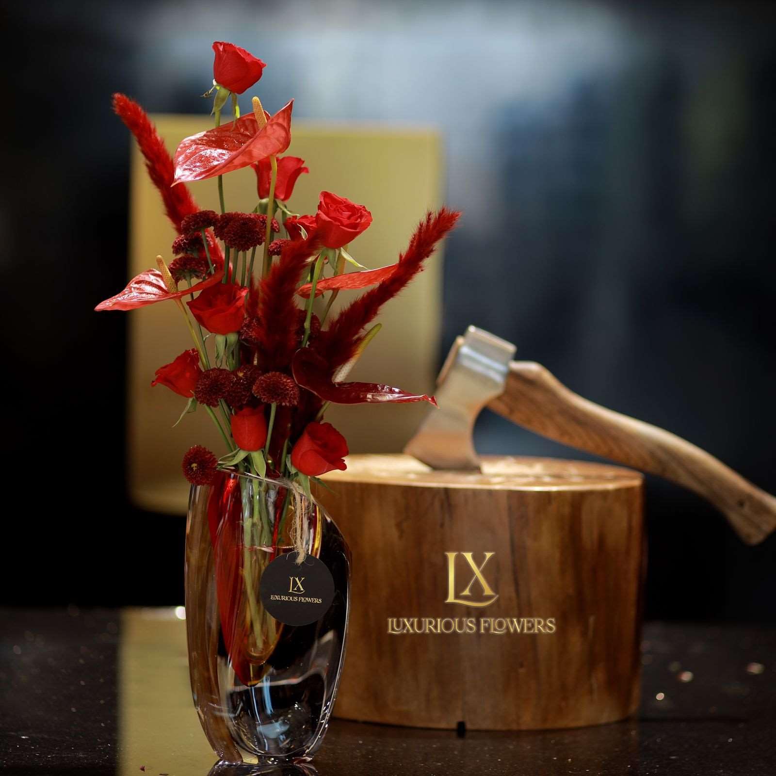 Luxurious Flowers Red creative floral boutique style Medium