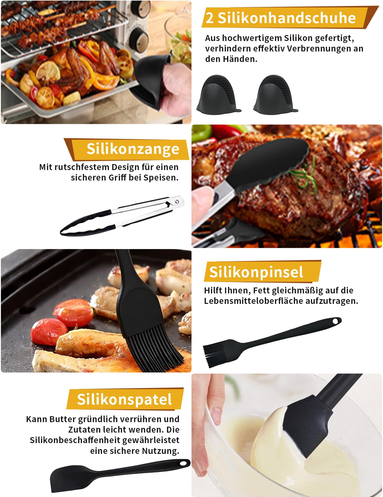 Airfryer akcesoria do Ninja Foodi Flexdrawer AF500EU 1 × 10,4 l i 2 × 5,2 l foremka silikonowa, inne akcesoria w zestawie, przysmaki do pieczenia