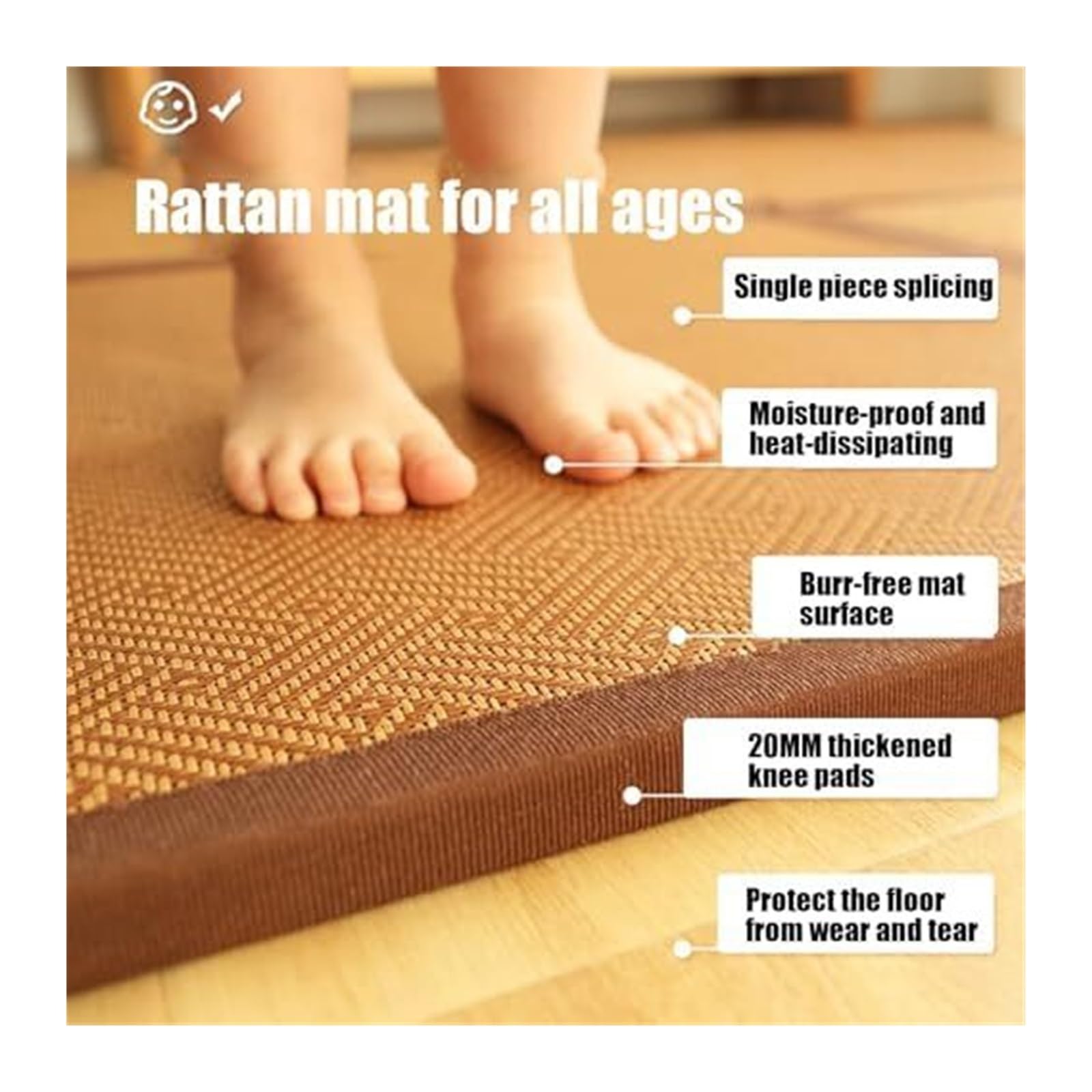 Tapis de Sol Japonais en rotin