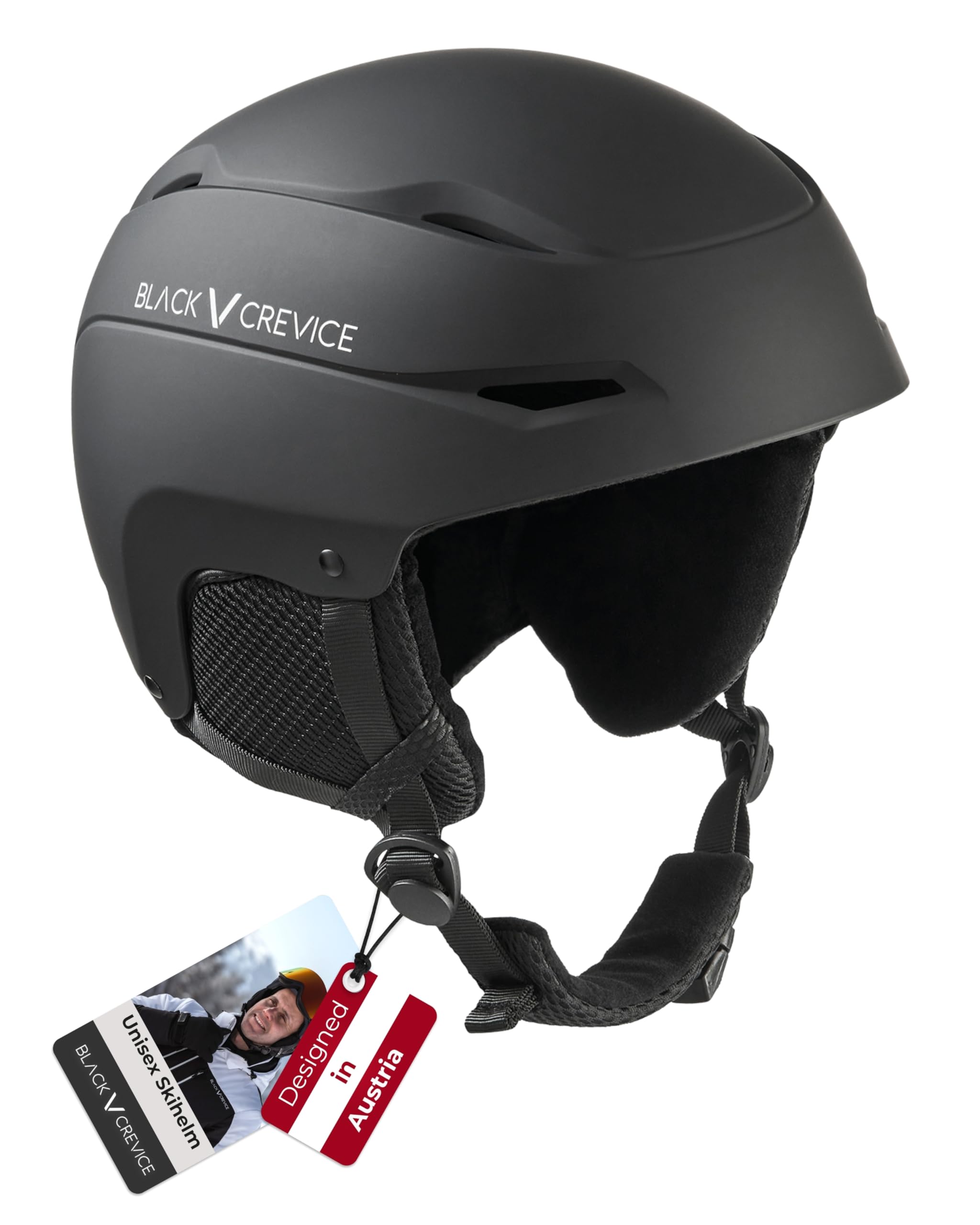 BLACK CREVICE Skihelm Gröden I Größen S-L I Snowboard- & Hybrid-Helm mit ABS-Hartschale & EPS-Innenkern I Stufenlos verstellbar I Robust, stoßfest & leicht