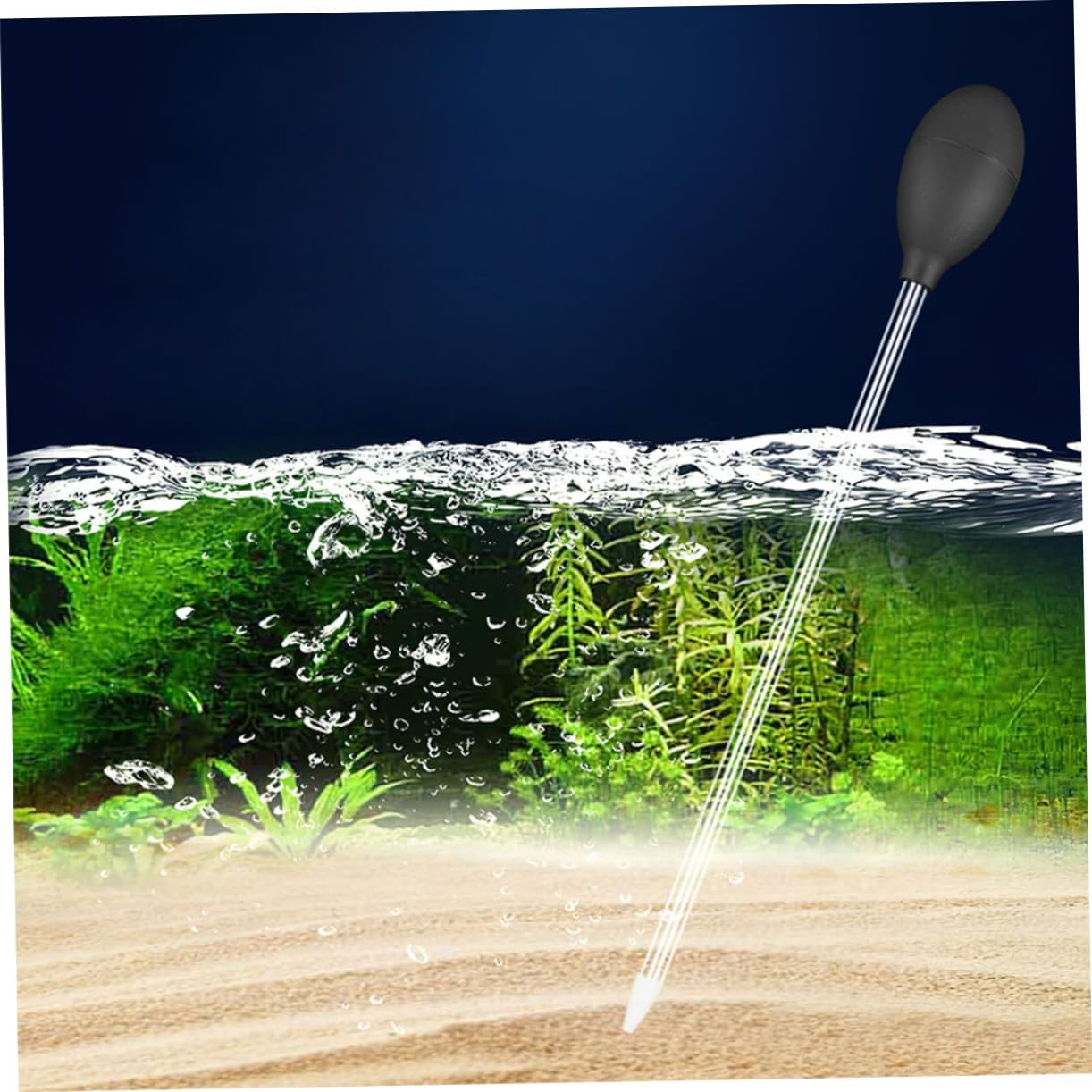 SHOWERORO Aquarium Siphon Vacuum Cleaner Manual Water Changing Tool for Fish Tank Maintenance Multifunctional Gravel Vacuum for Efficient Waste Removal and Easy Cleaning