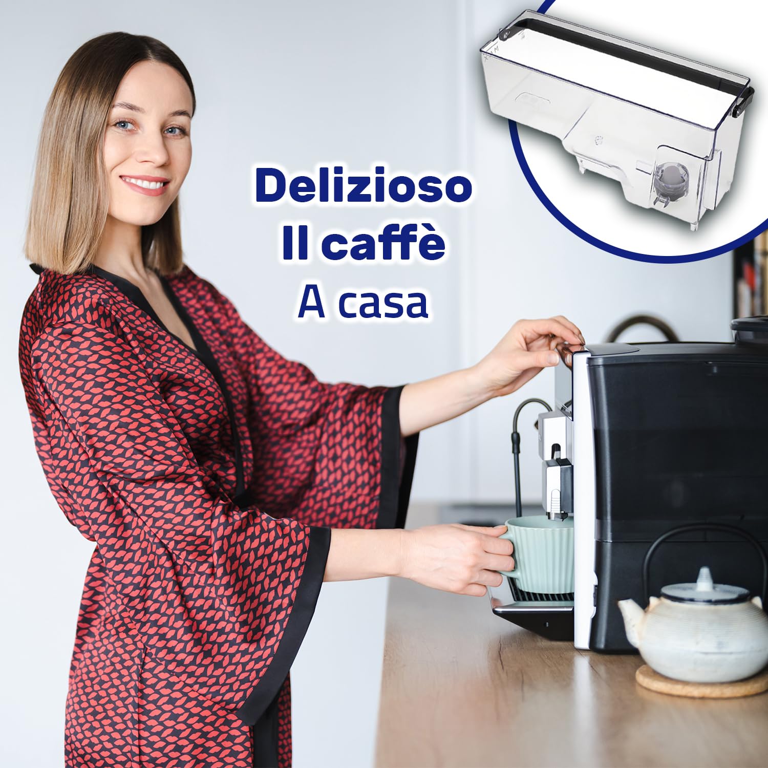 Serbatoio Acqua per Macchina Caffe – 996530073476 per Saeco Incanto Barista Minuto V1 - Garanzia di 10 Anni - MONTERAL