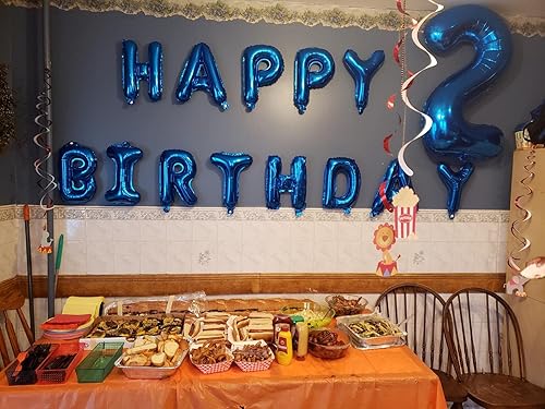 Miniatura 7 de Globos azules del número 1, globos de Mylar de 40 pulgadas para celebraciones de fiestas y decoraciones de vacaciones