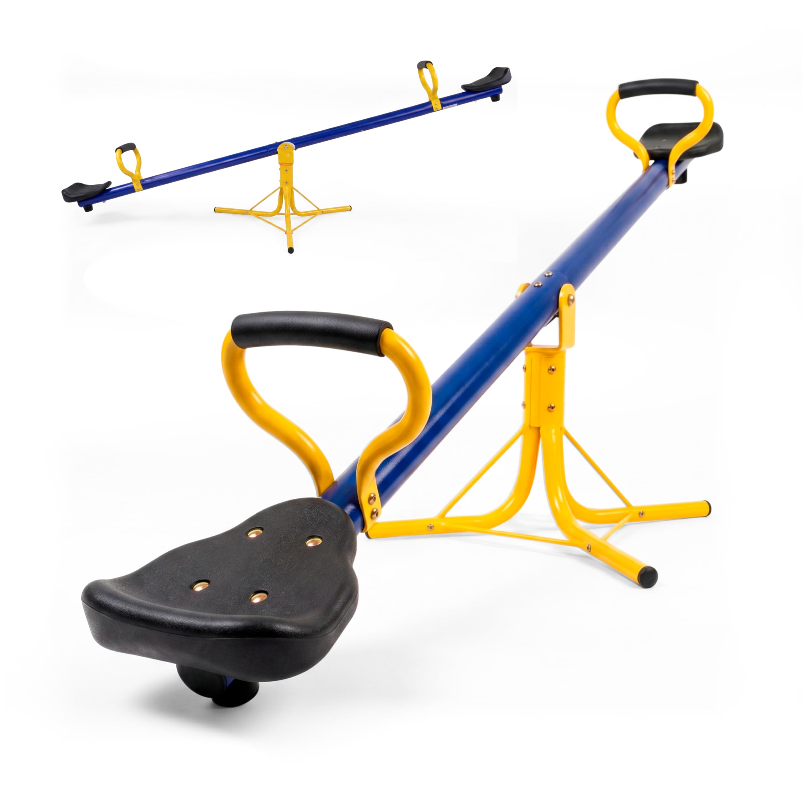 Mobiclinic®, Balancín Infantil Giratorio 360º, 200x66x35 cm, 2 Plazas, Agarre con Espuma, Máx. 70 kg, Gancho de Sujeción a la Superficie, Sube y Baja Infantil, Seguro y Estable, Mobifun