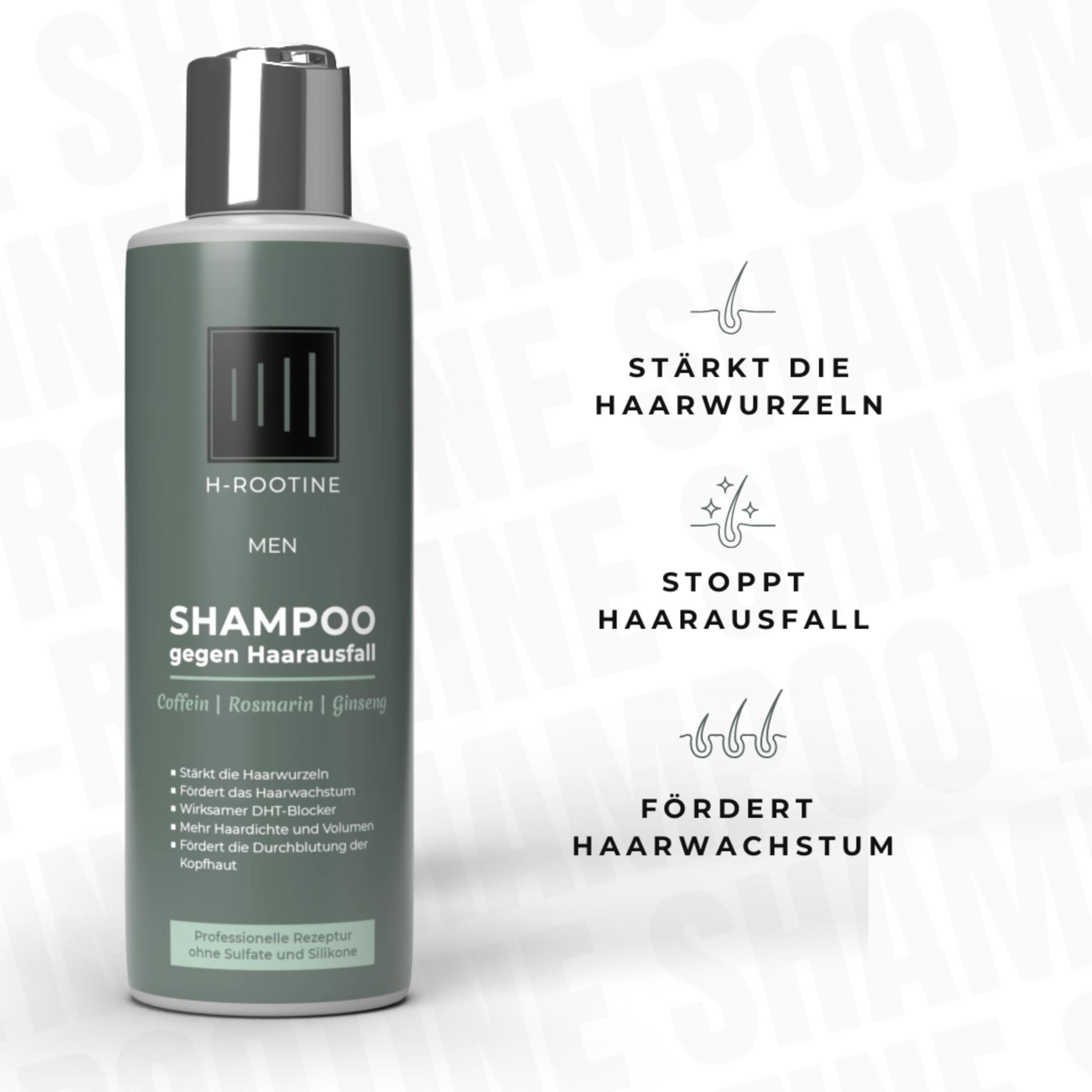 Hair Growth Set für Männer – Haarserum (100ml) & Coffein Shampoo (200ml) – Stoppt Haarausfall* & fördert Haarwachstum – Mit Coffein, Rosmarin & Ginseng – Made in Germany