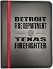 Compatible with Abbott Texas Fire Departments Firefighter Thin Red Line Firefighters Portfolio Padfolio Organizer Firefighter's Prayer Print Thin Red Line American Flag Maltese Cross Decal Pack of 1