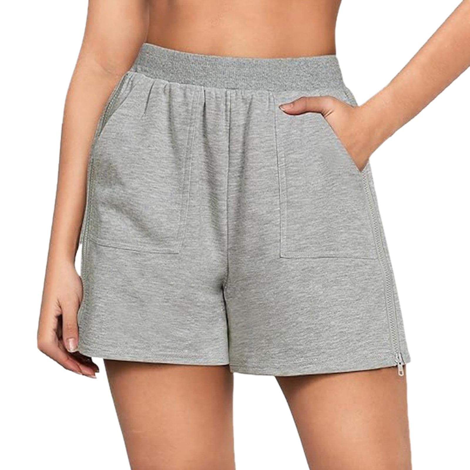 Short Sport Femme Taille Haute Zip Poches côtés été 2026 Short