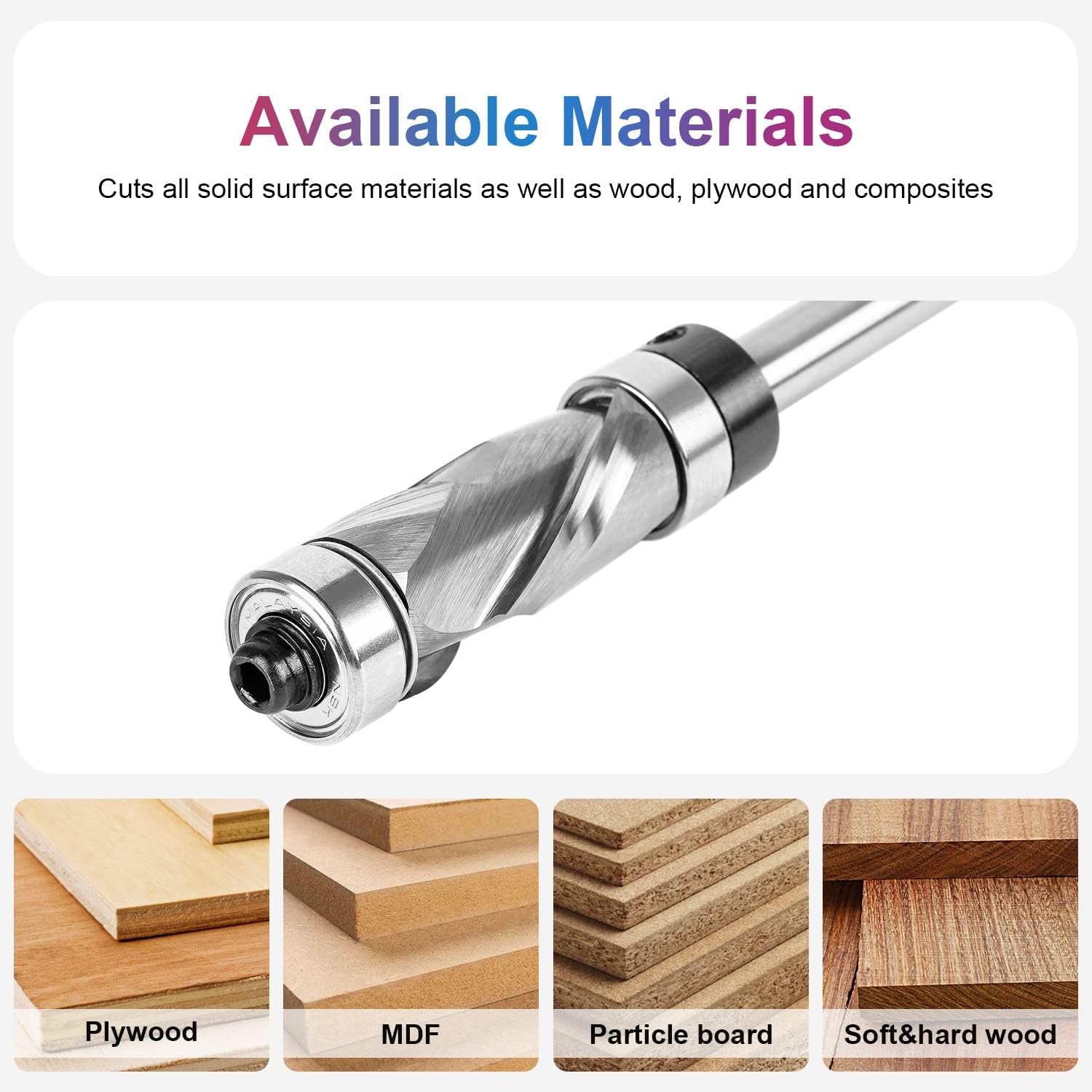 SpeTool 1/2" Up-Down Compression Flush Trim Router Bit - Image 3