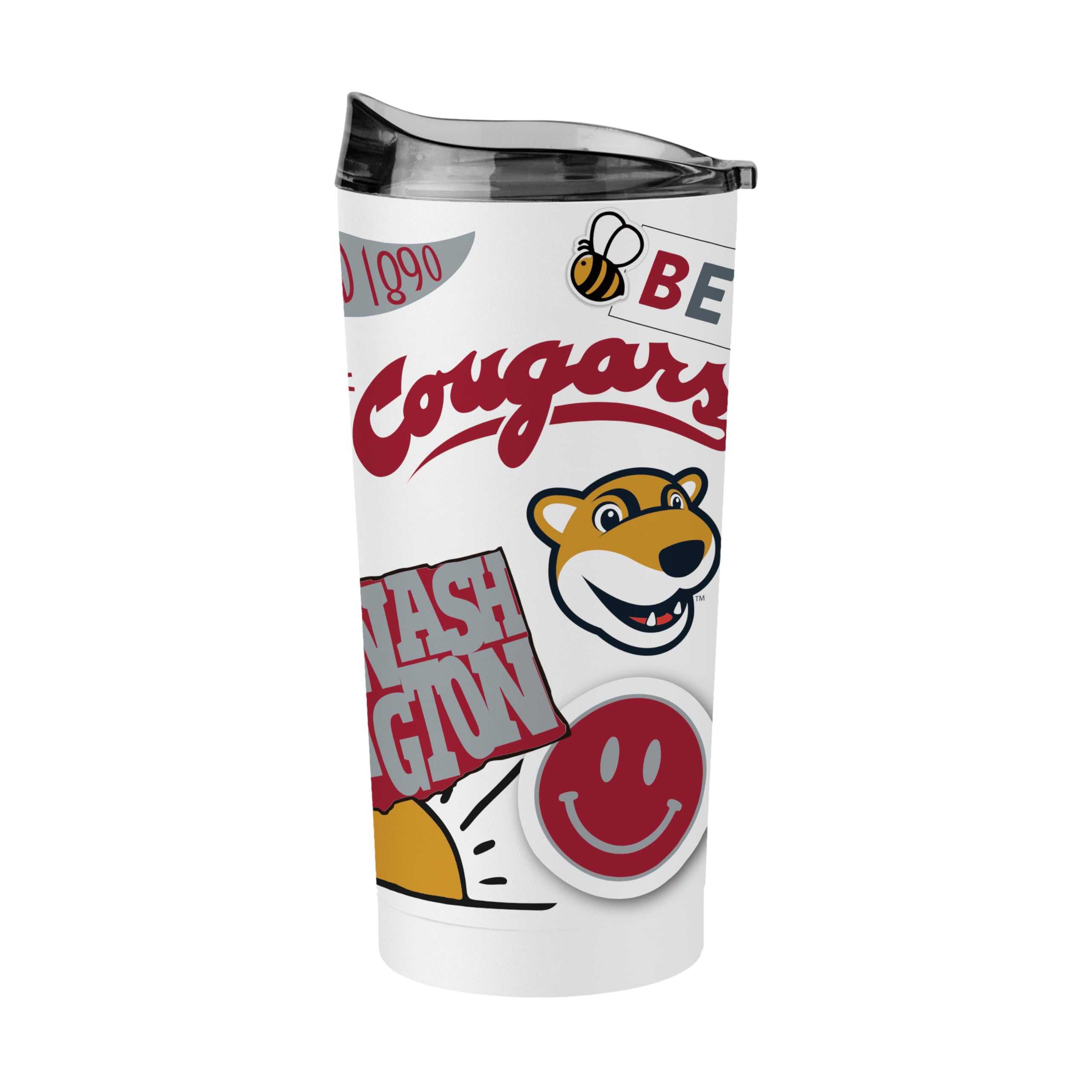 Logo Brands NCAA Native Icons 20 oz Stainless Steel Tumbler – Double Wall Vacuum Insulated