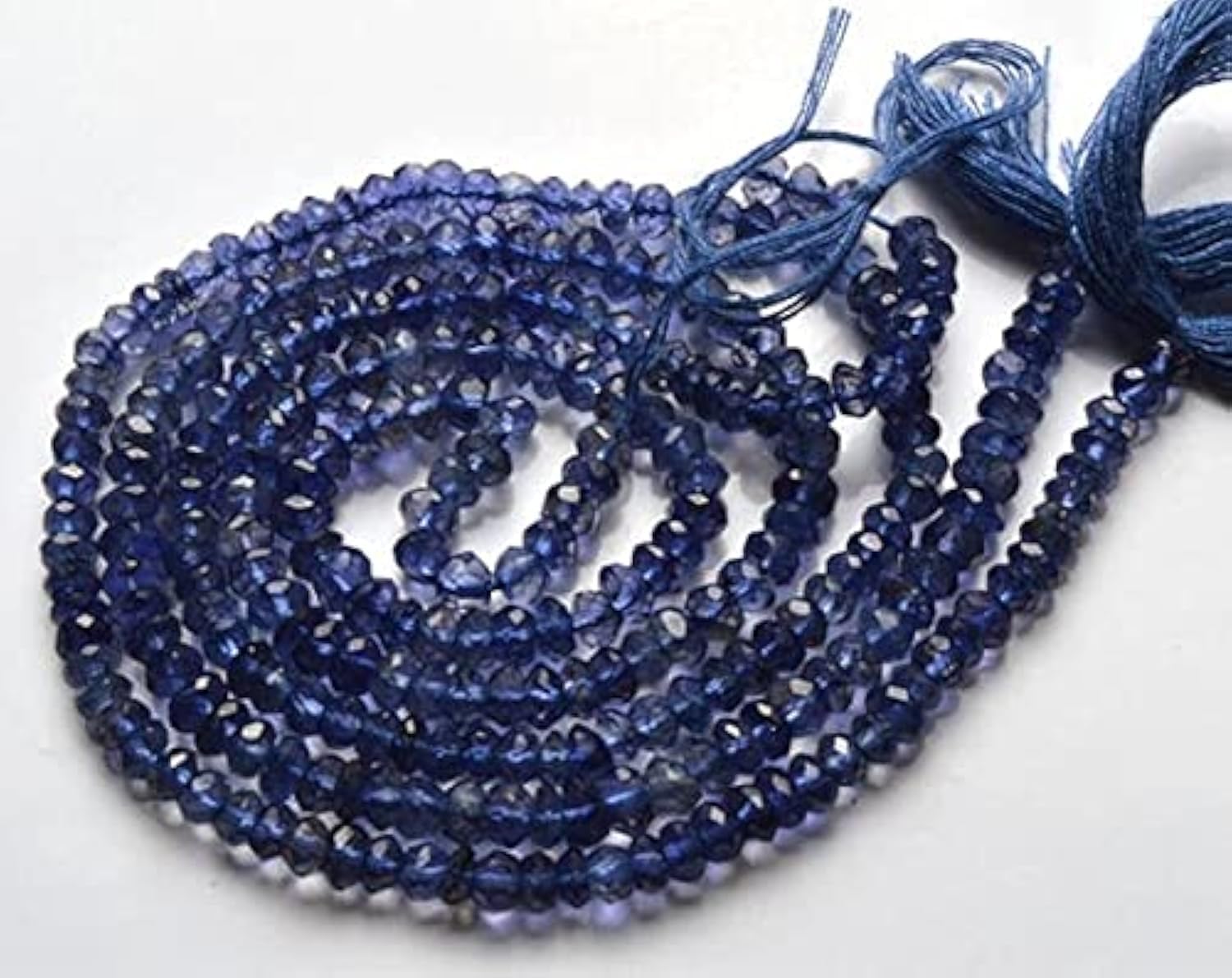 Perles iolite naturelles micro facettées LKBEADS pour bijoux d'évasion spirituelle