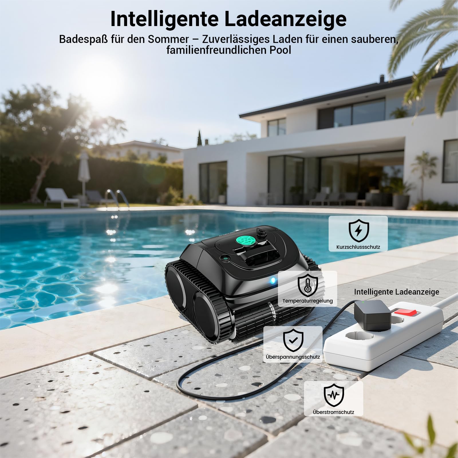 Cable de carga para robot de piscina, compatible con WYBOT C1-01 Robotic Pool Cleaner, fuente de alimentación de repuesto, cable de alimentación