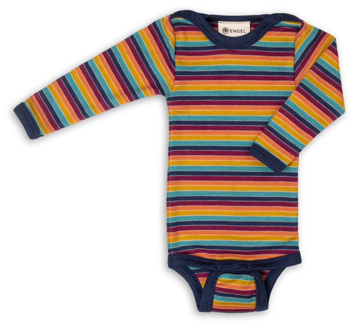 Engel Natur Baby Langarmbody geringelt