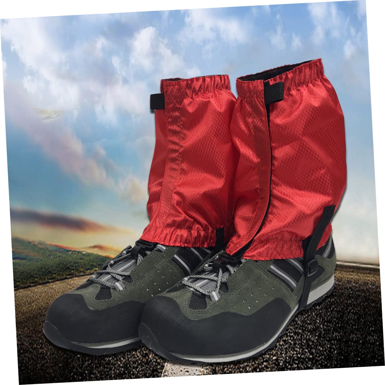 Happyyami 3 Paires guêtre de Marche imperméable guêtres de Marche guêtres Anti-déchirure Escalade Vivre d Aventure siphadventure Roux guêtres d'extérieur guêtre de Marche à la Cheville Rouge