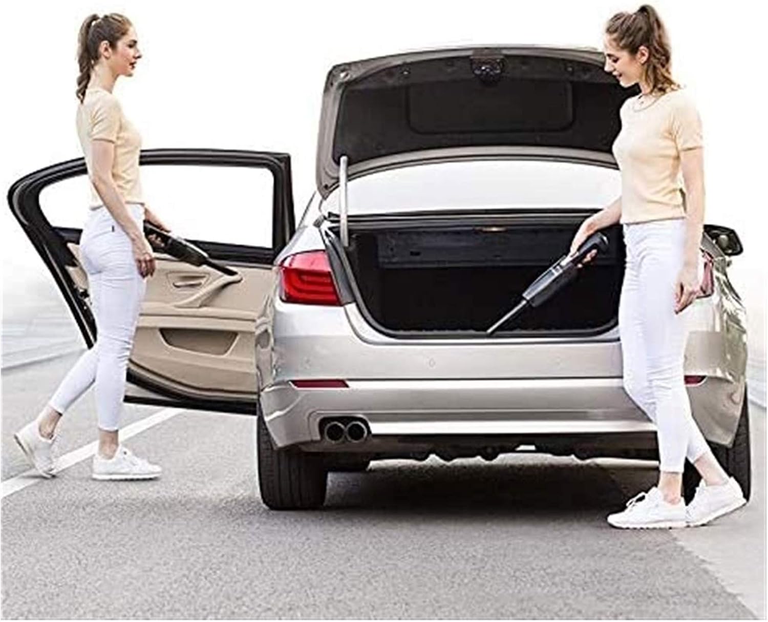 Car Vacuum 4800PA Strong Suction DC 12V Wet Dry Handheld Portable Pet Hair Cleaner (Color : B) (A)