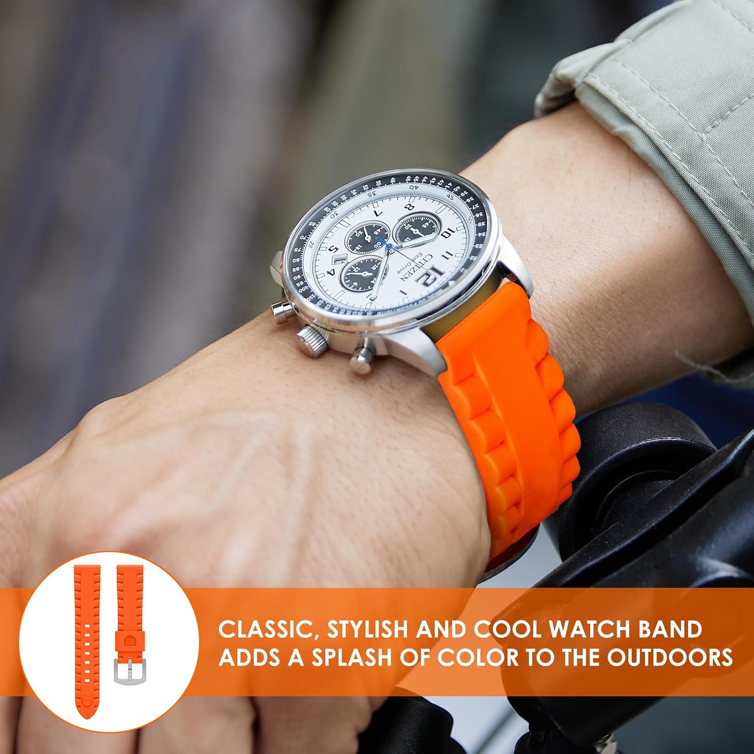 Quick Release Silicone Watch Bands Sport Watch Straps for Men Women 20mm 22mm 24mm Watch Band for Samsung Galaxy Watch for Garmin Watch for Huawei Watch and More, Black, Gray, Orange, Navy Blue
