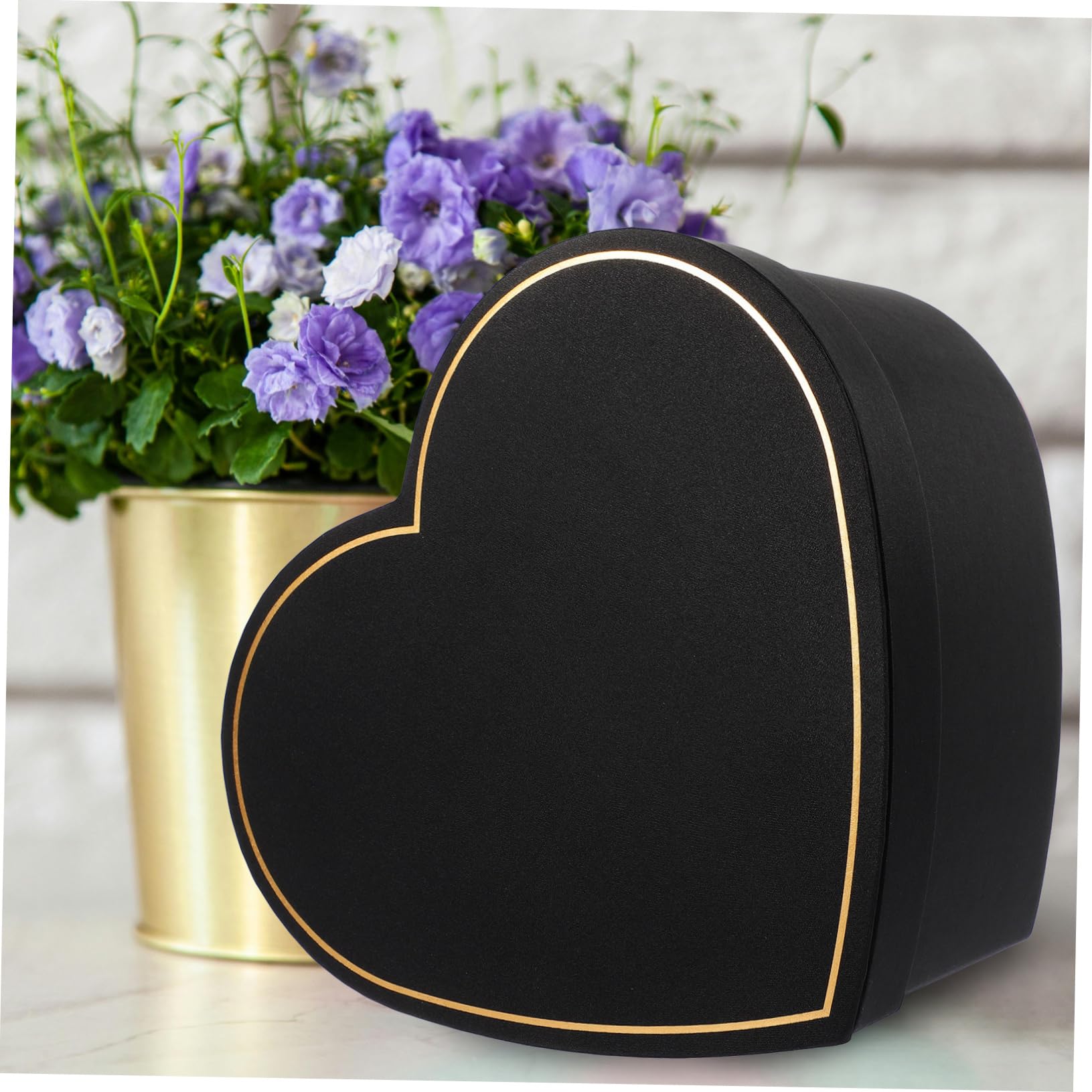 DIYEAH Herzförmige Aufbewahrungsbox Mit Deckel Schwarze Geschenkbox Für Blumenarrangements Elegante Verpackungsschachtel Für Süßigkeiten Schmuck Kosmetik | Herzförmige Schachtel für Blumen, Geschenk Verpackungsbox, Abschlussatmosphäre
