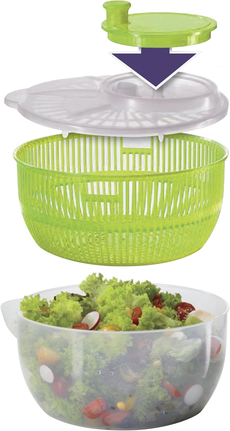 METALTEX 252147006 Salad Spinner Plastic Green