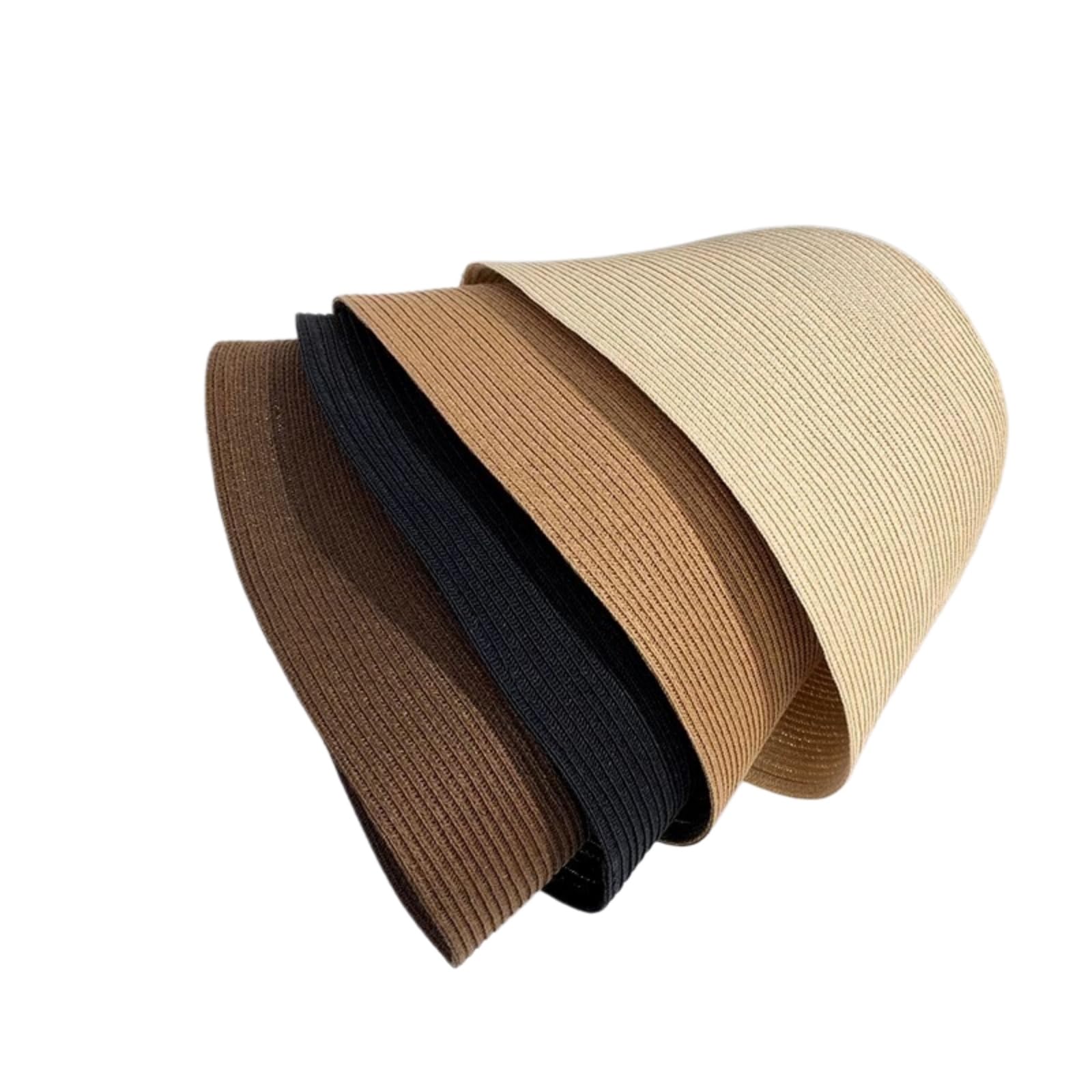 Cappellino da Baseball,Cappello Pescatore Cappello di Paglia delle Donne Moda, Sole Traspirante Leggero All'aperto con Semplice Aspetto A Colore Solido-Black
