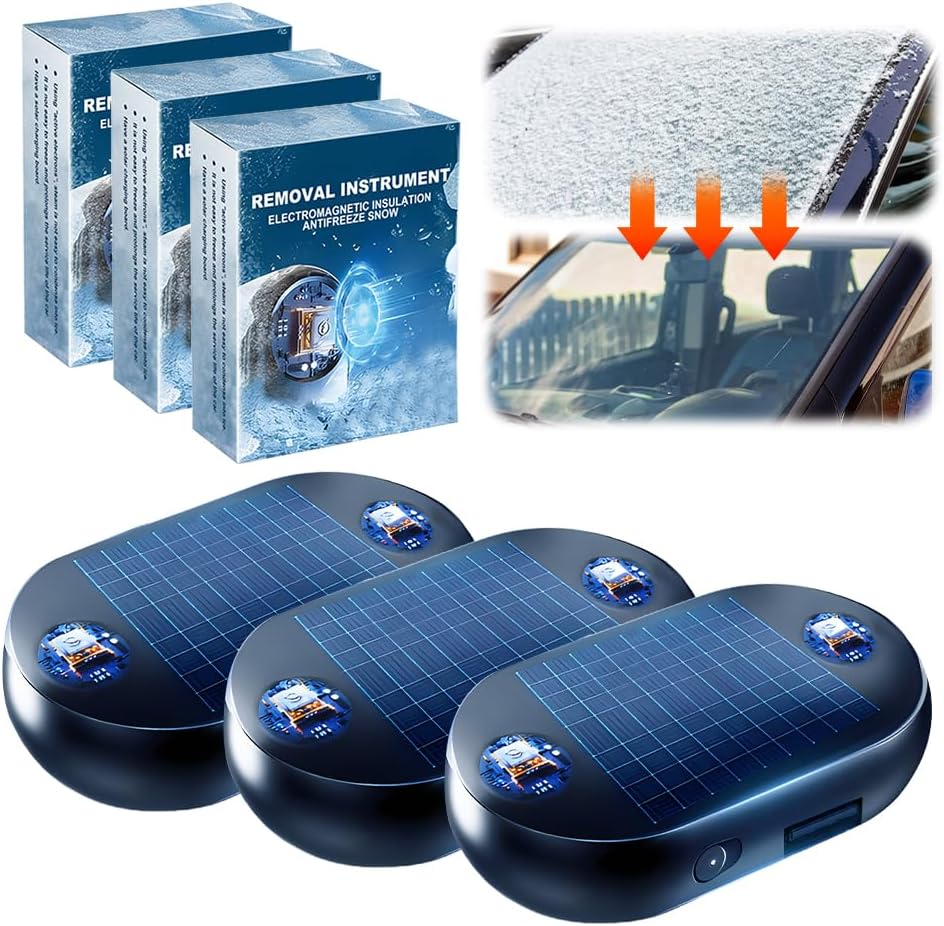 soputry Anti-Freeze Electromagnetic Car Snow Removal Device, 2026 New Antifreeze Snow Removal Instrument, Defroster for Car Windshield Antifreeze Device (3 Pcs) - Amazon product rated Grade D