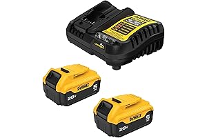 DEWALT 20V MAX Lithium-Ion Battery 5Ah Two-Pack and DCB118 XR Charger
