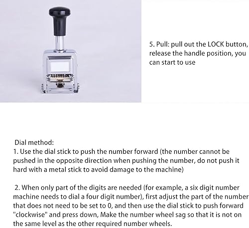 Miniatura 4 de Sello de números de tinta automática de 6 dígitos, máquina de numeración automática de transposición, máquinas de numeración automáticas para