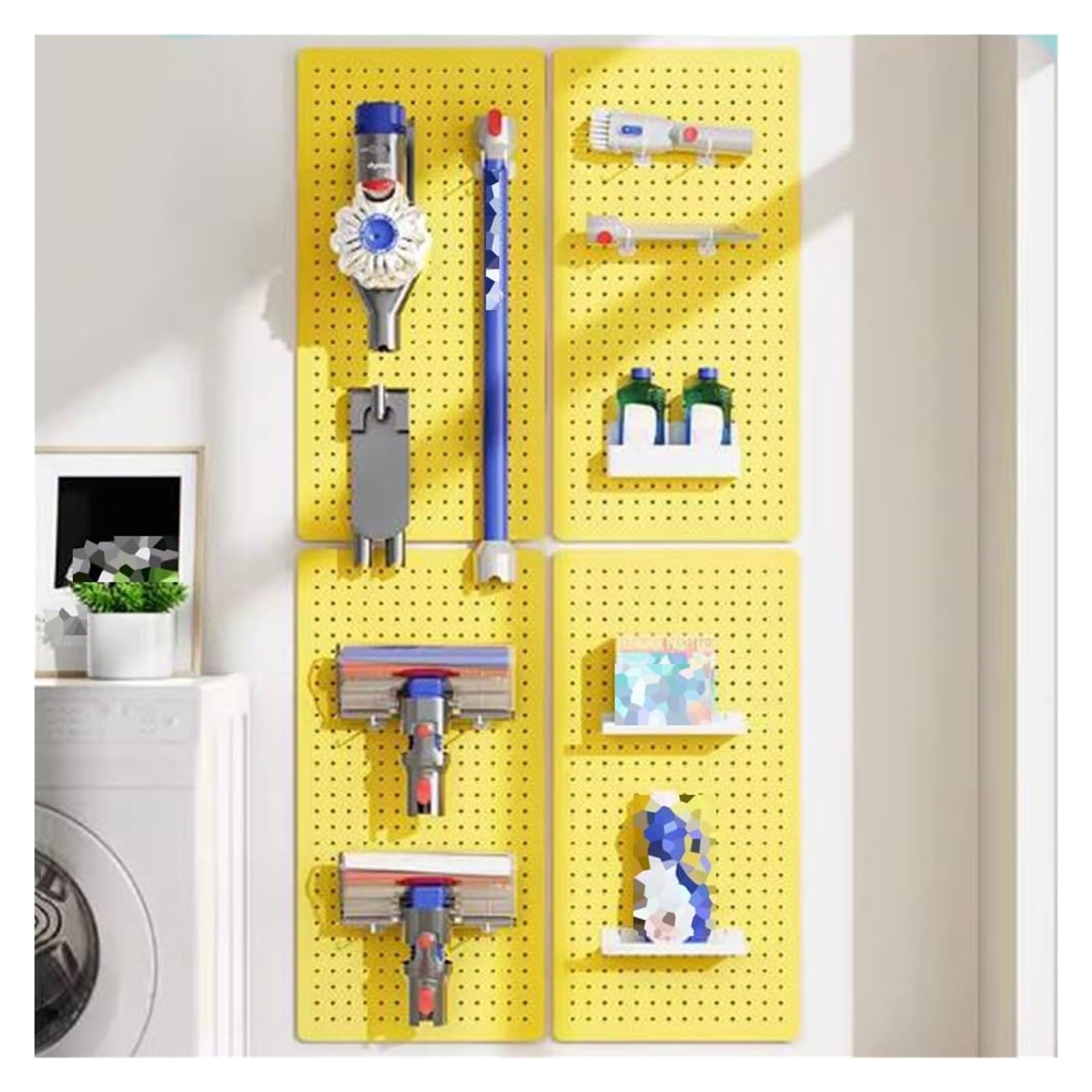 Muro Panel Perforado Para Herramientas Kit Organizador De Tablero Perforado, 40x40 Cm, Montaje En Pared, Tablero Perforado De Bricolaje, Tablero De Herramientas De Almacenamiento En Pared Con Accesori