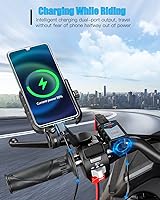 Vista 4 de EXTRACTME Cargador USB de motocicleta de 6.8 A, carga rápida 3.0 Dual USB Cargador de teléfono para motocicleta con voltímetro e interruptor