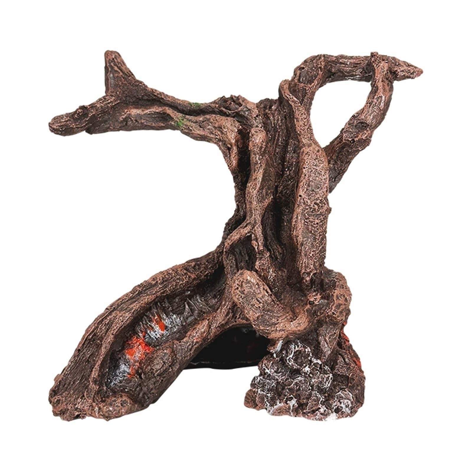 QuxetlRyz Aquarium Tunnel Decoration Resin Drift-wood Ornament Tree Shape Aquarium Decoration Fish Tank Safe Friendly Reptile Habitat Terrarium Scenery Home Decor