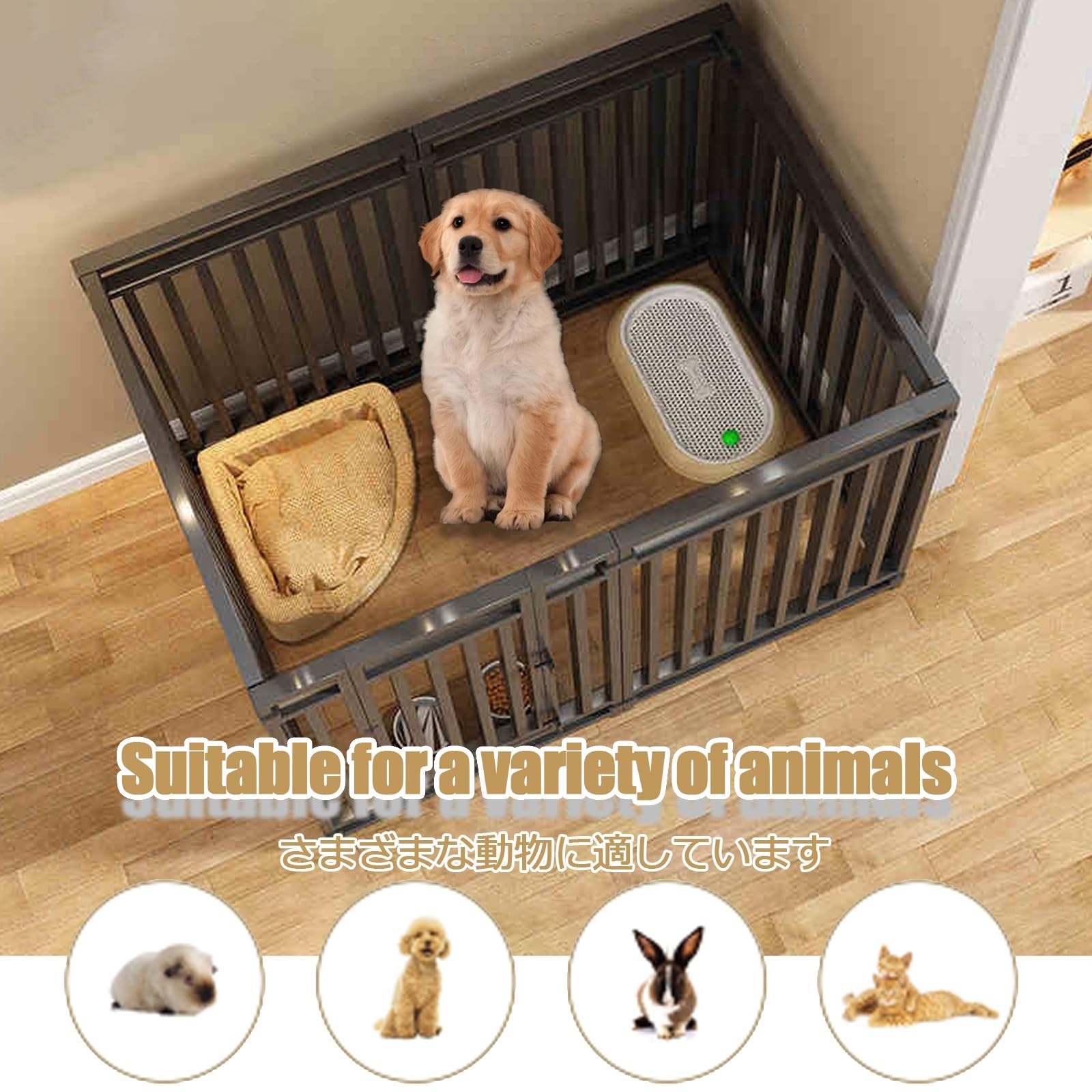 Recinto Per Animali Recinto Metallo Recinto Per Cani Da Interno Recinto Per Cani In Ferro Recinto Per Cani Recinto Per Piccoli Animali Recinto Per Animali Domestici Con Porta(Black,7 pieces 1