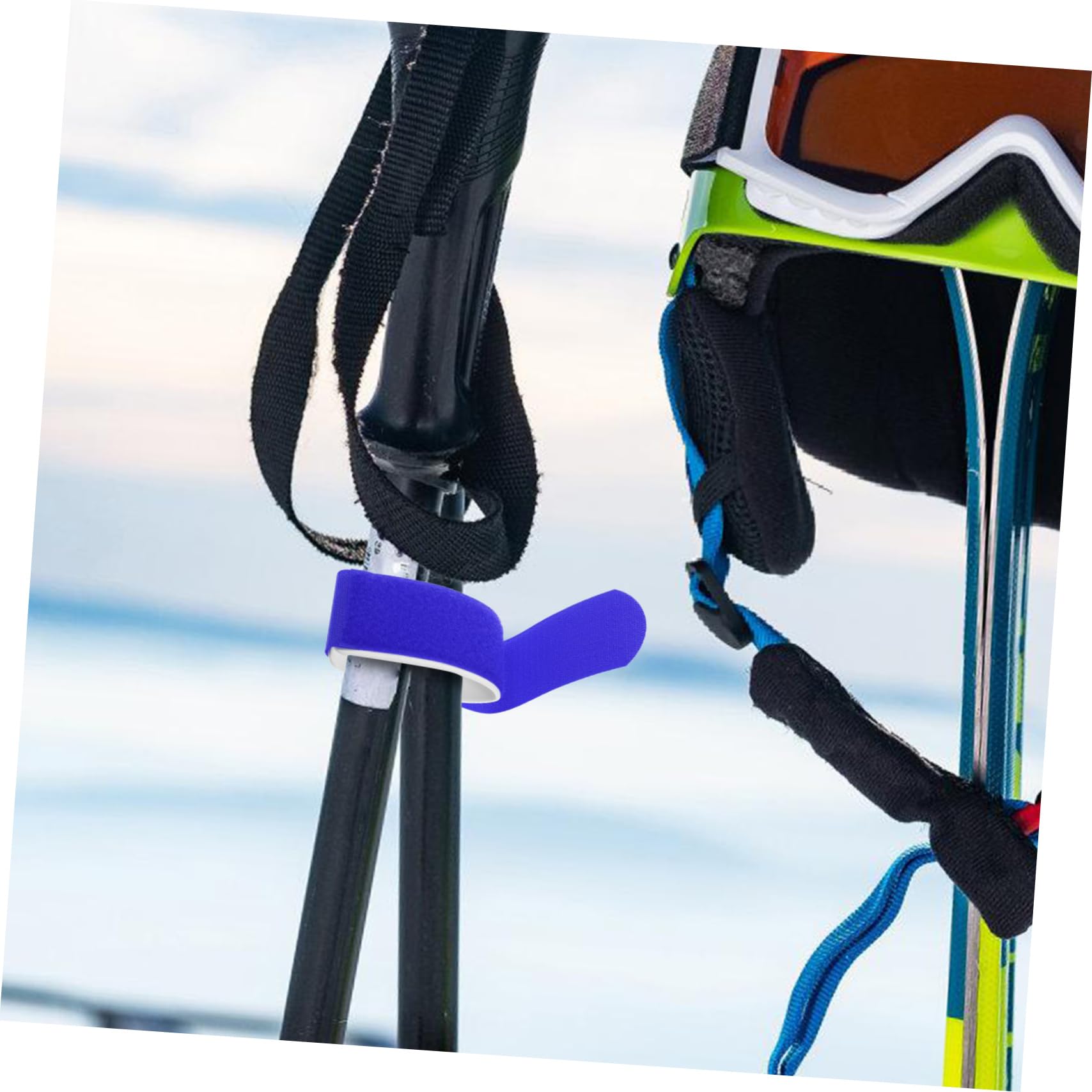 NULYLU 4pcs Ski Fixing Straps Versatile Snowboard Accessories for Securely Binding Skis Convenient Use Great Adaptability Suitable for All Snowboard Types