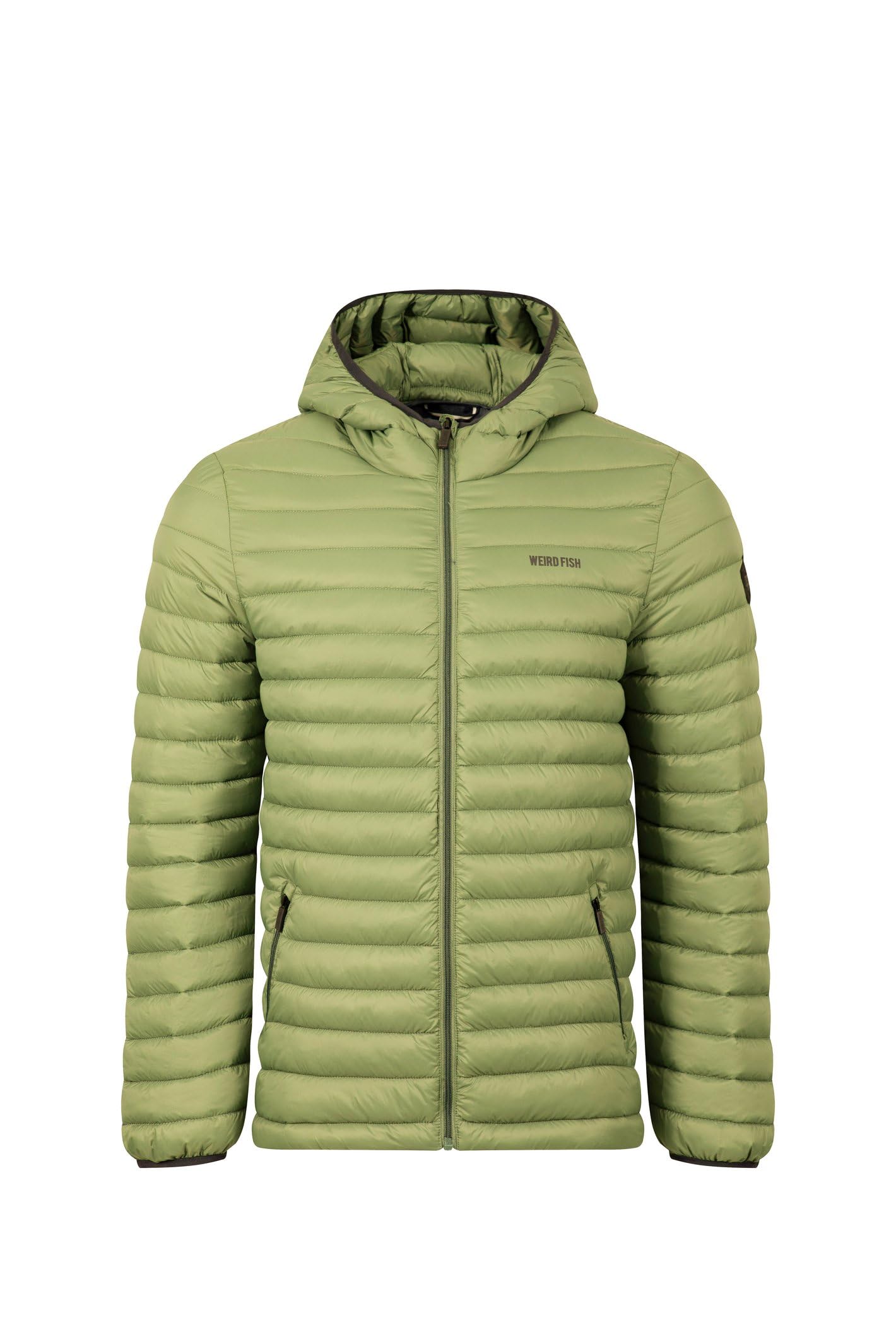 Weird Fish Men's Washedoak Flete Lightweight Showerproof Padded Hooded Jacket Size L