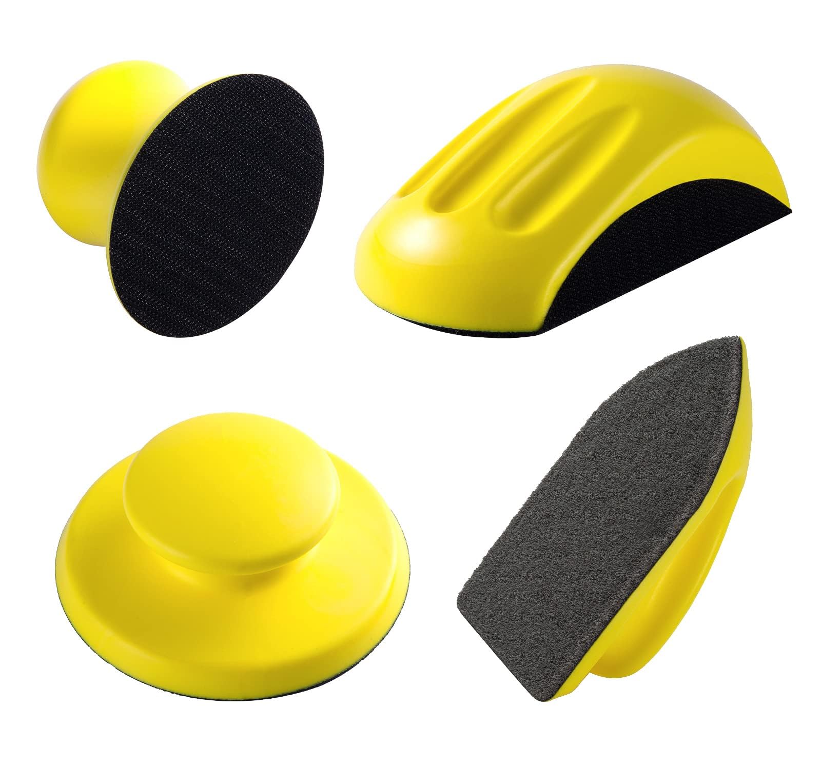 S SATC 4PCS Hook and Loop Sanding Block Included 1 Cleaning Brush 5 Inch Round and Mouse Sanding Block Meant for Wood Furniture Restoration Home Arts and Crafts