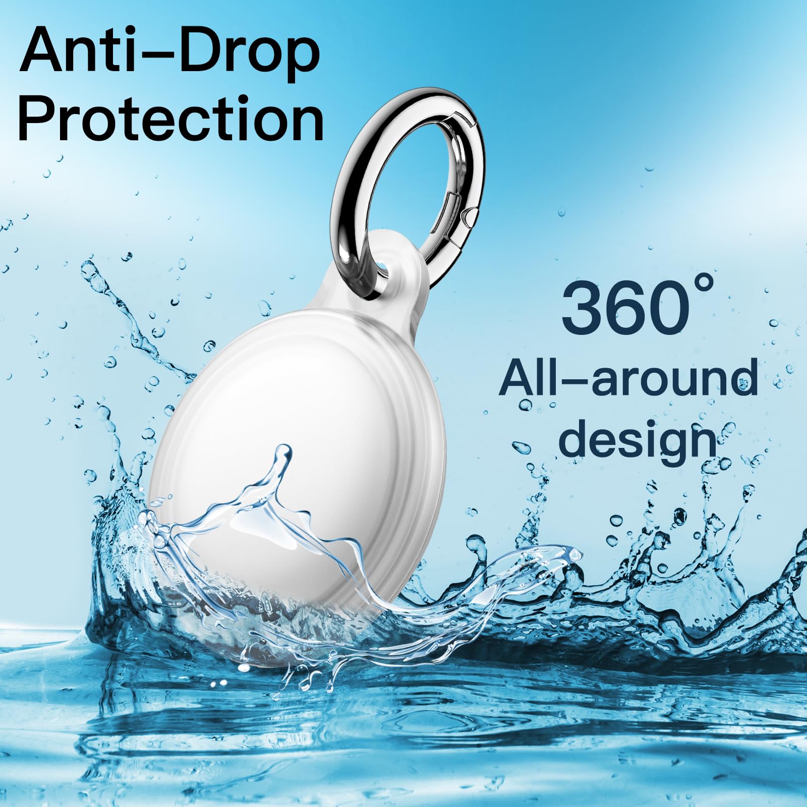 Étui pour Apple Air Tag Holder avec porte-clés, coque de protection