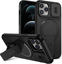 ShieldTech MagStand Series Case for iPhone 12 Pro Max | Mobile Phone Cover with Sliding Camera Shield, Mag-Safe, Kickstan...