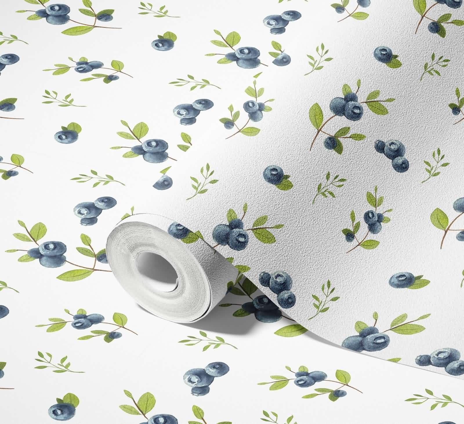 Sypialnia Tapeta Lustrzane Pokrycia Proste Świeże Kwiatowy Panel Jagoda