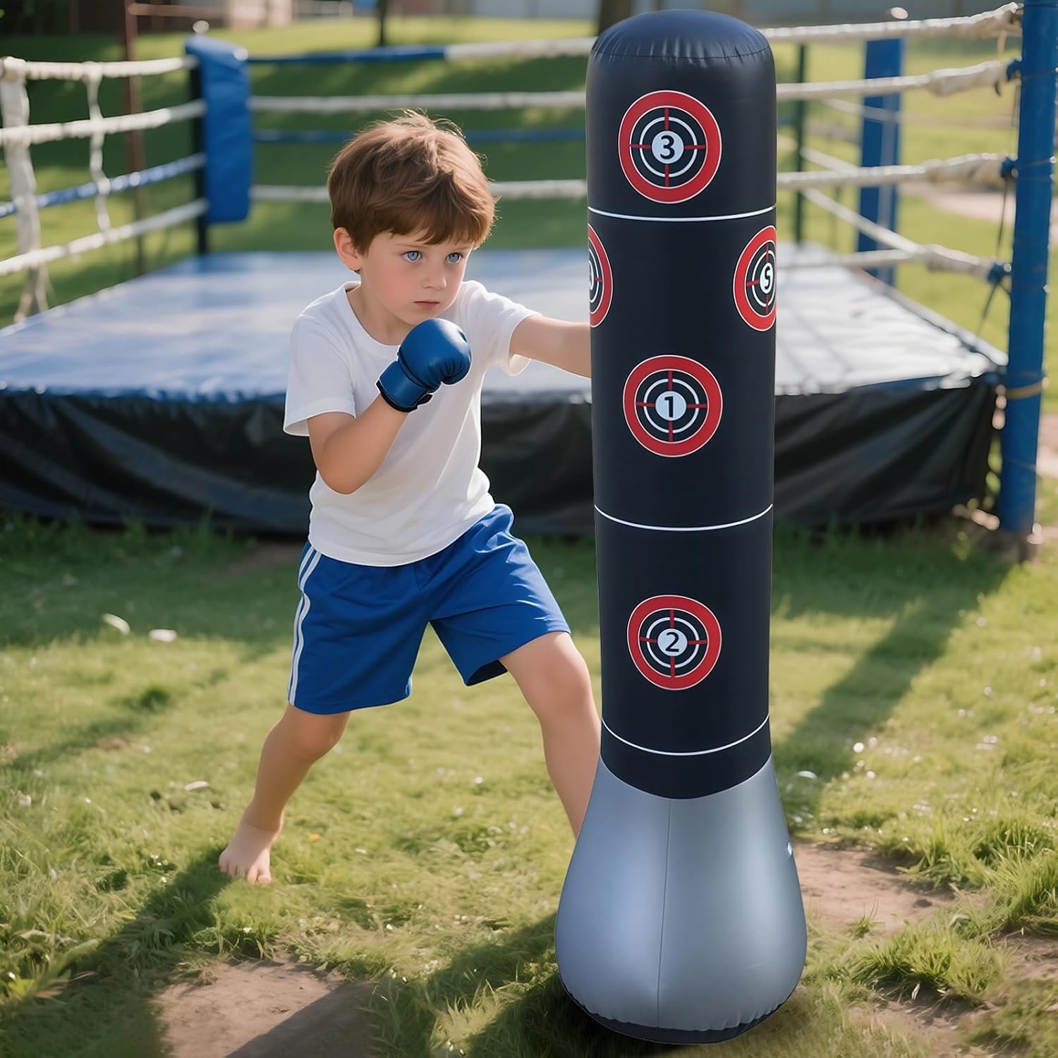 5 Target Markers, Pvc Knockdown Training Toy, Ideal For Martial Arts, Karate, Taekwondo, And Mma Practice, Minds Little For Bag Punching Inflatable