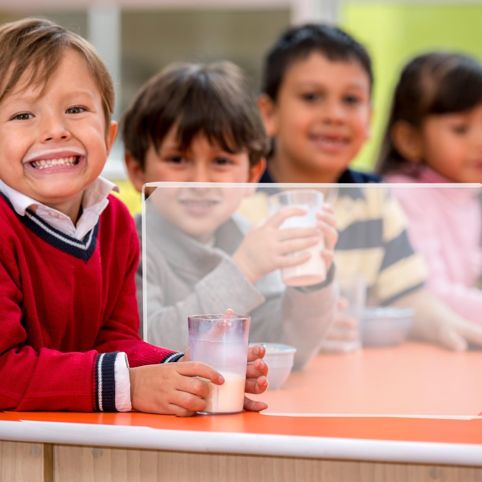 Set di divisori trasparenti da scrivania, 1 protezione per starnuti in plastica, per ufficio, scuola, negozi, banche, banconi della reception, migliora la privacy e la sicurezza, facile da installare