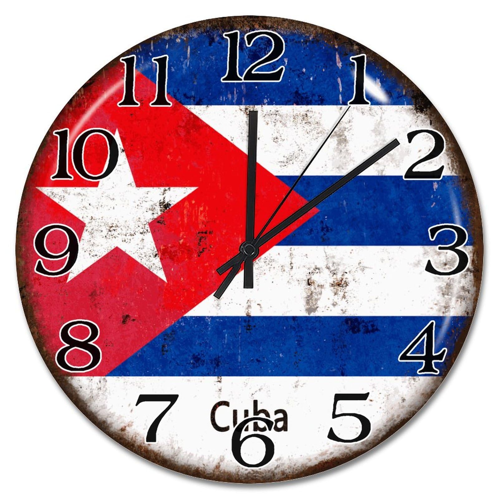 Horloge murale Cuba silencieuse pour retrouver le sommeil en chambre