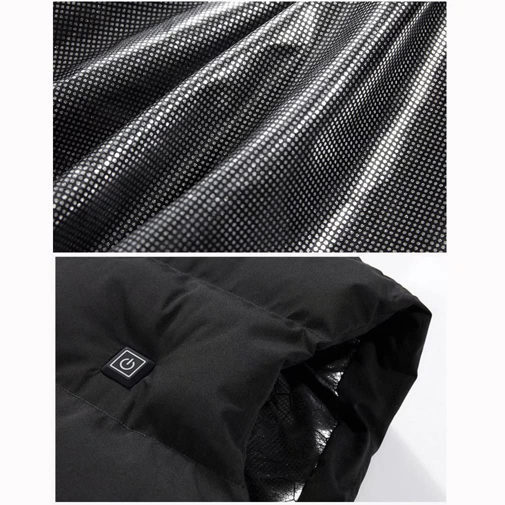 Chaqueta térmica recargable para mujer, ropa de caza de invierno al aire libre, chaleco calentado para hombres, batería no incluida, gris