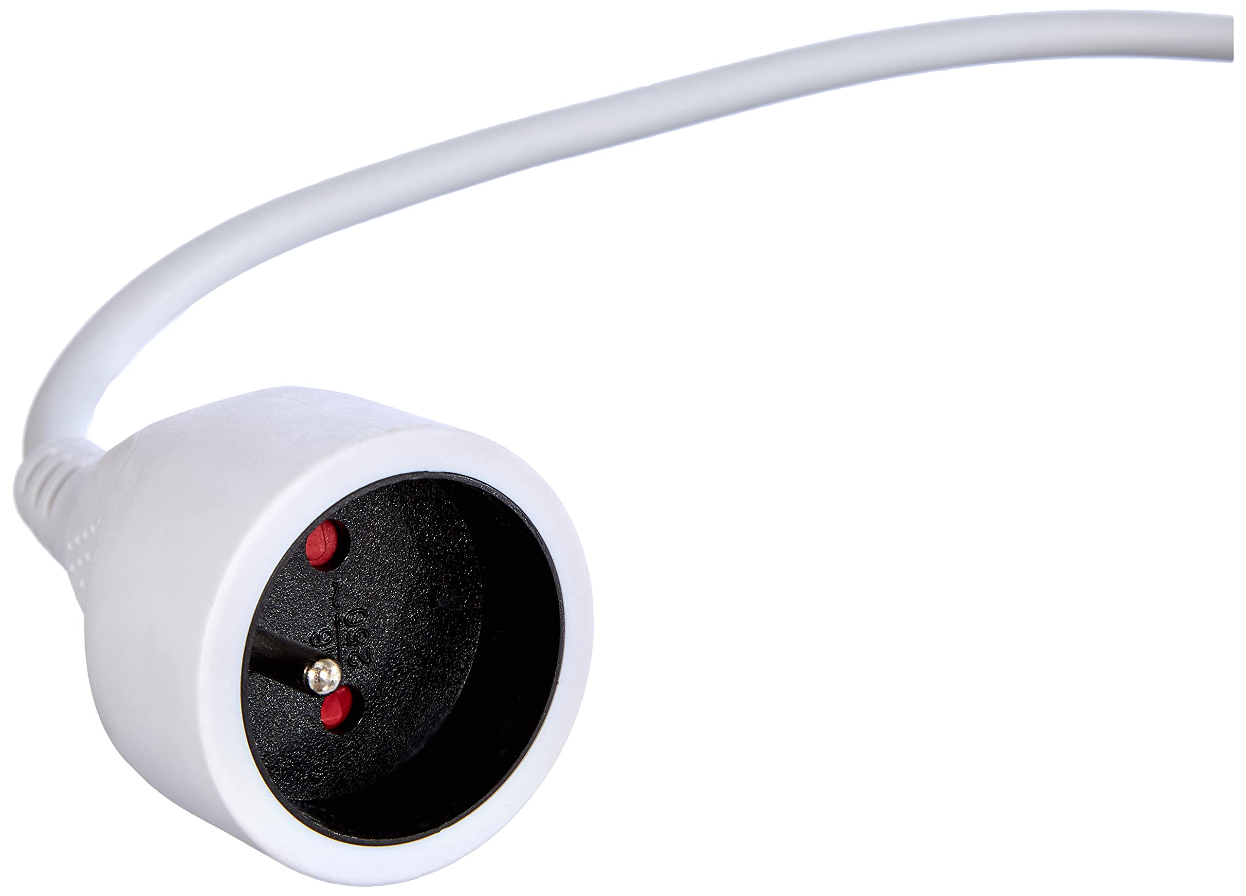 Electraline 101461 verlengkabel, elektrisch, 3 m, extra platte stekker, 16 A, doorsnede 3G1,5 mm²