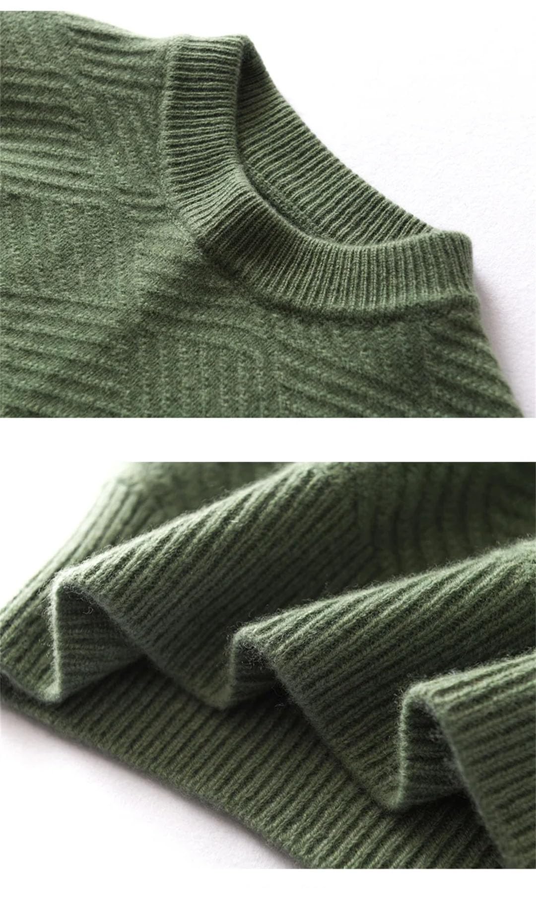 Męski sweter z okrągłym dekoltem kaszmirowy sweter top dzianinowa podstawowa kurtka biznesowa