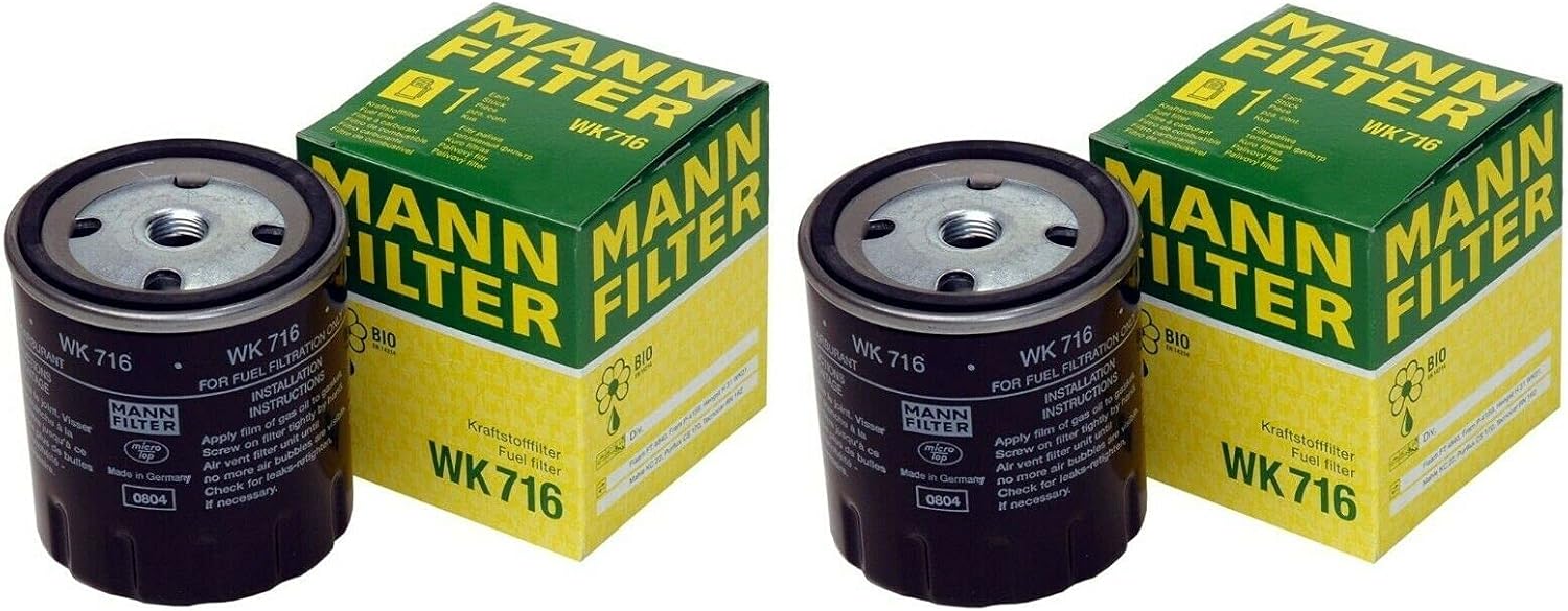 Pair Set of 2 Fuel Filters WK716 For Benz W123 W126 240D 300CD