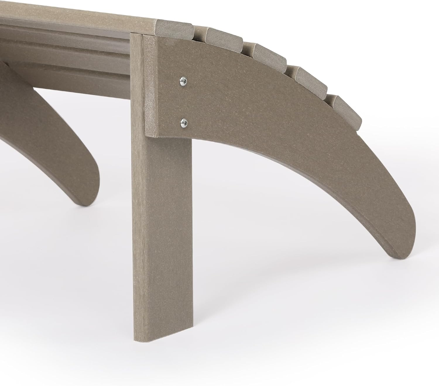 Weathered Wood Outdoor Adirondack Ottoman Footrest