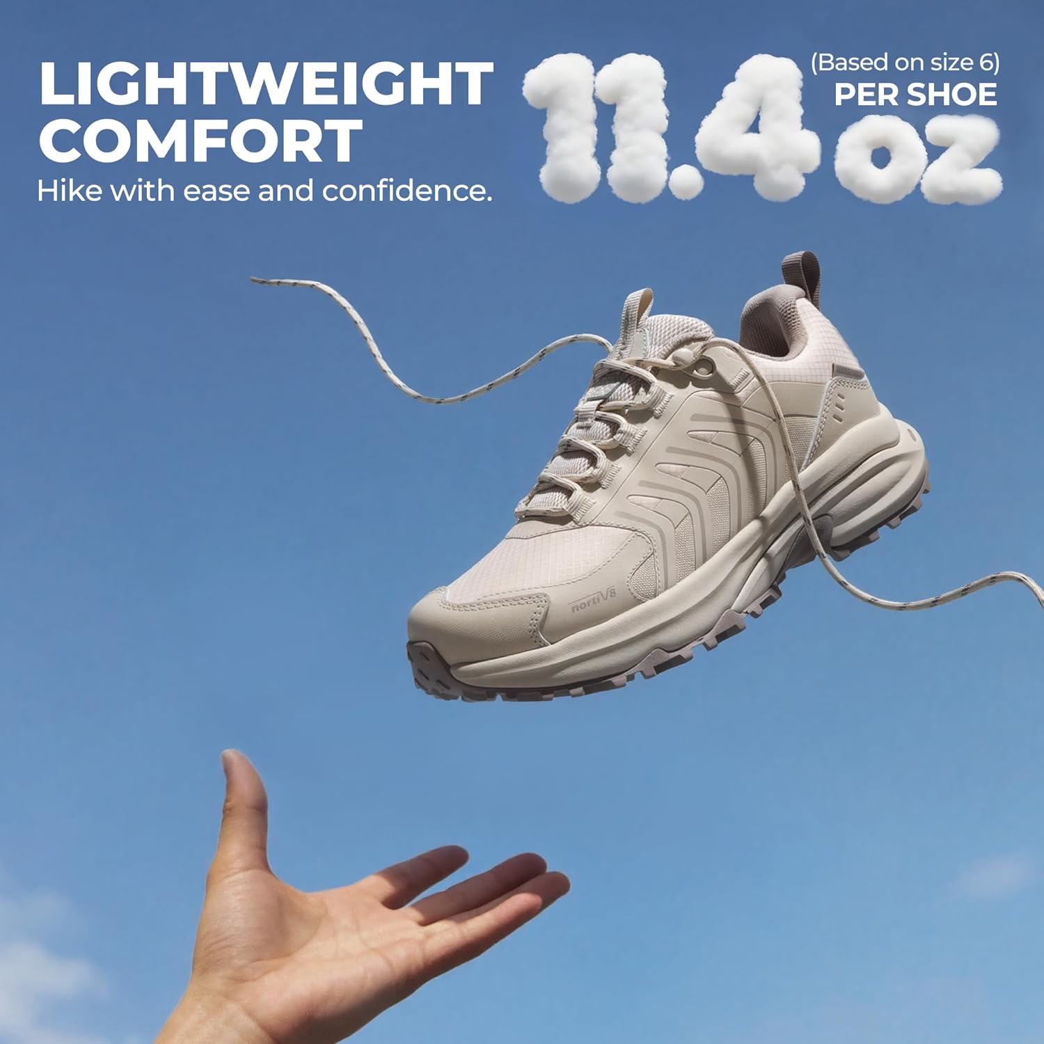 NORTIV 8 Women's Waterproof Hiking Shoes Lightweight for Walking All Day Comfort Non-Slip Outdoor Trekking Camping Climbing Fashion Sneakers Armadillo FieldLite - Image 5