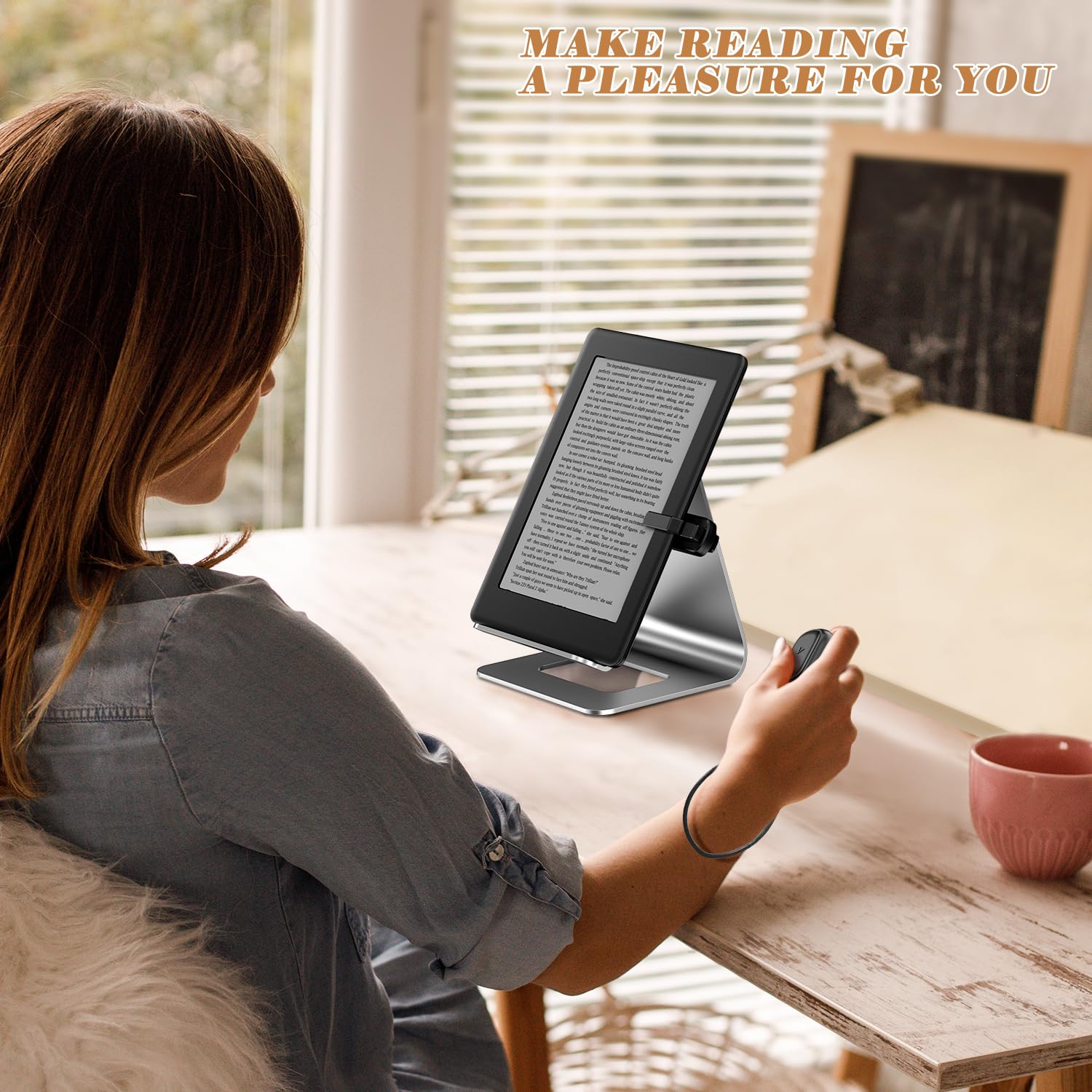 Telecomando per Kindle 2024 del Lettore di Pagine Elettroniche,Progettato per Kindle con Diverse Spessore di Custodie, Compatibile Anche con Smartphone e Tablet.